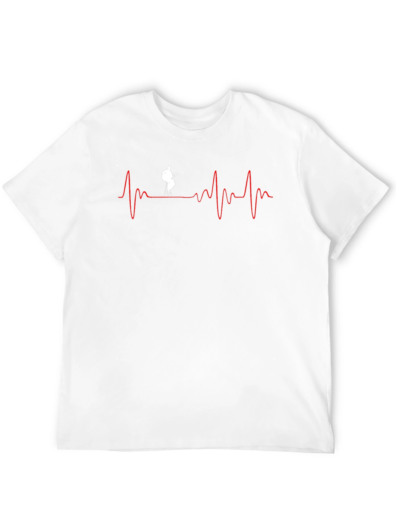 Musician Heartbeat Graphic Tee - Black