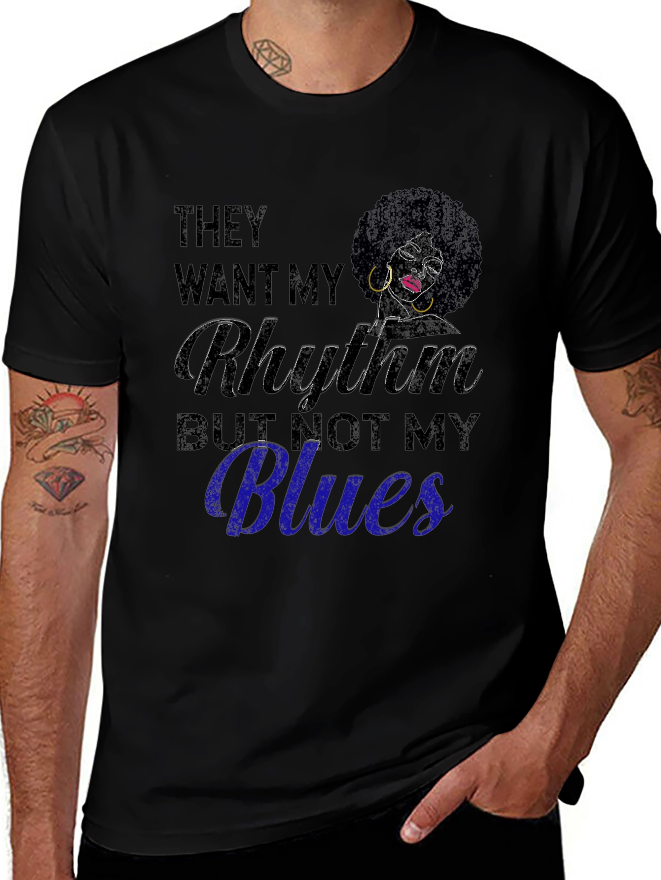 Rhythm & Blues Graphic Tee - Soft Cotton Blend