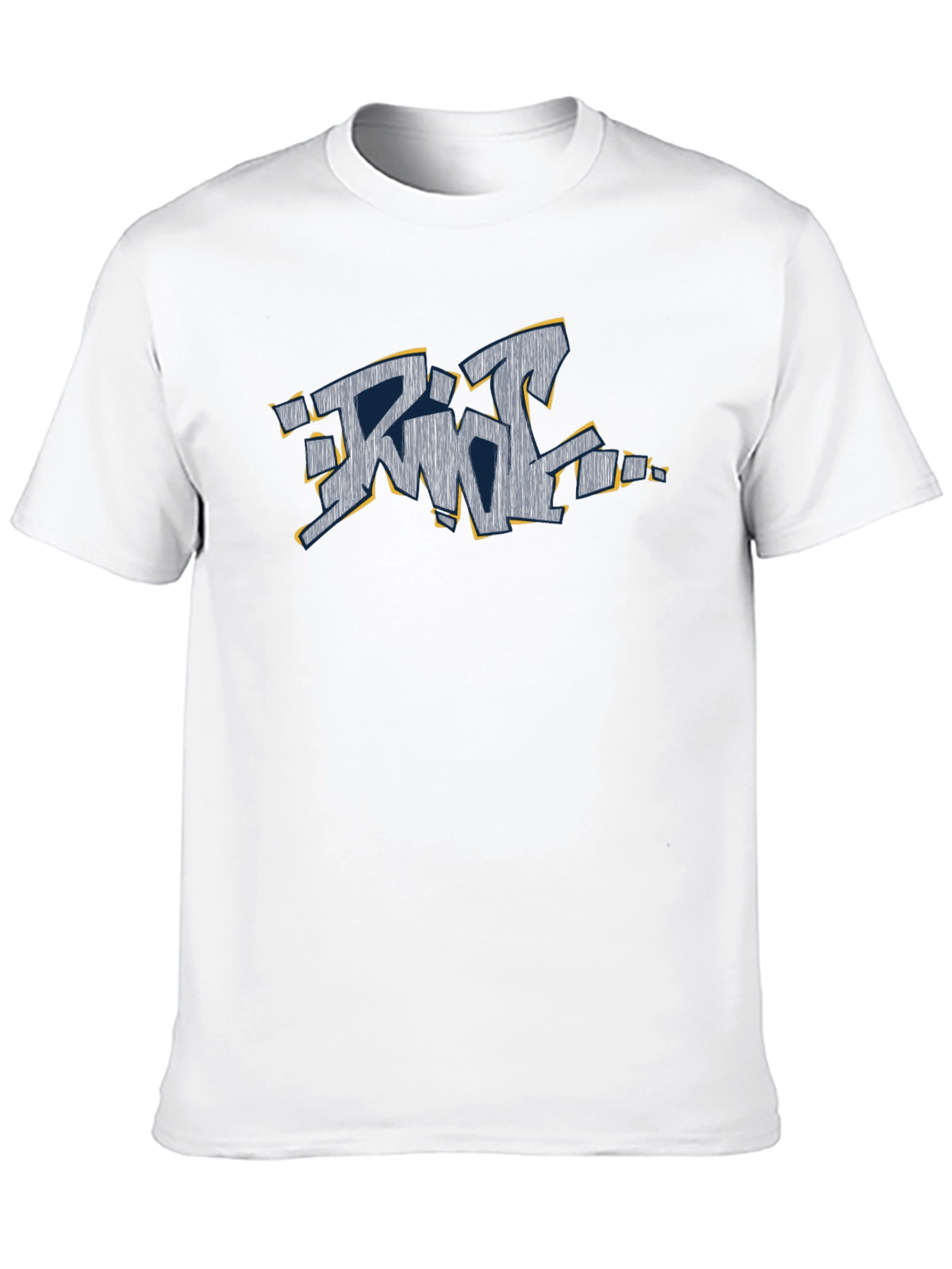 Graffiti Style Graphic T-Shirt - Black