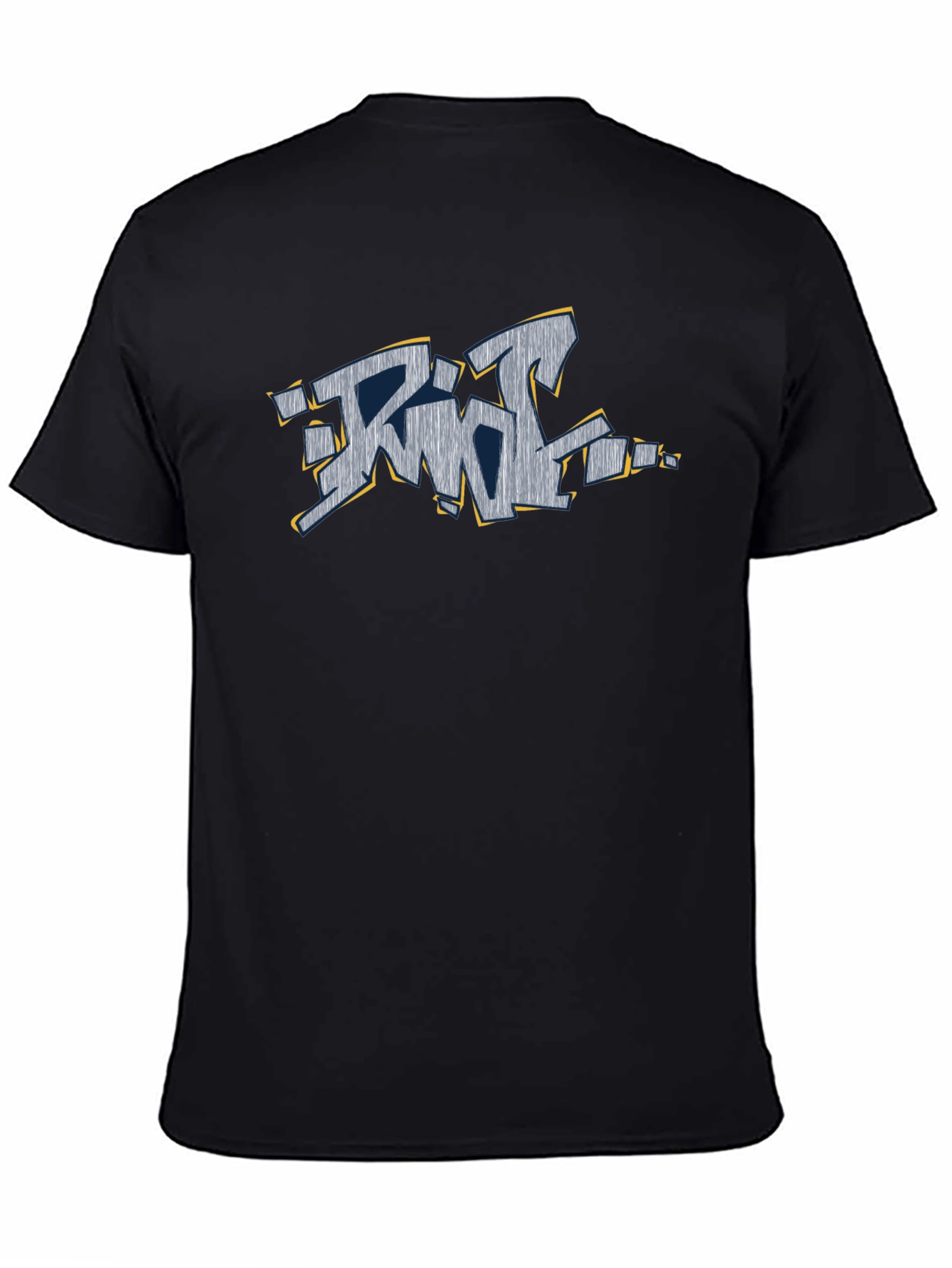Graffiti Style Graphic T-Shirt - Black