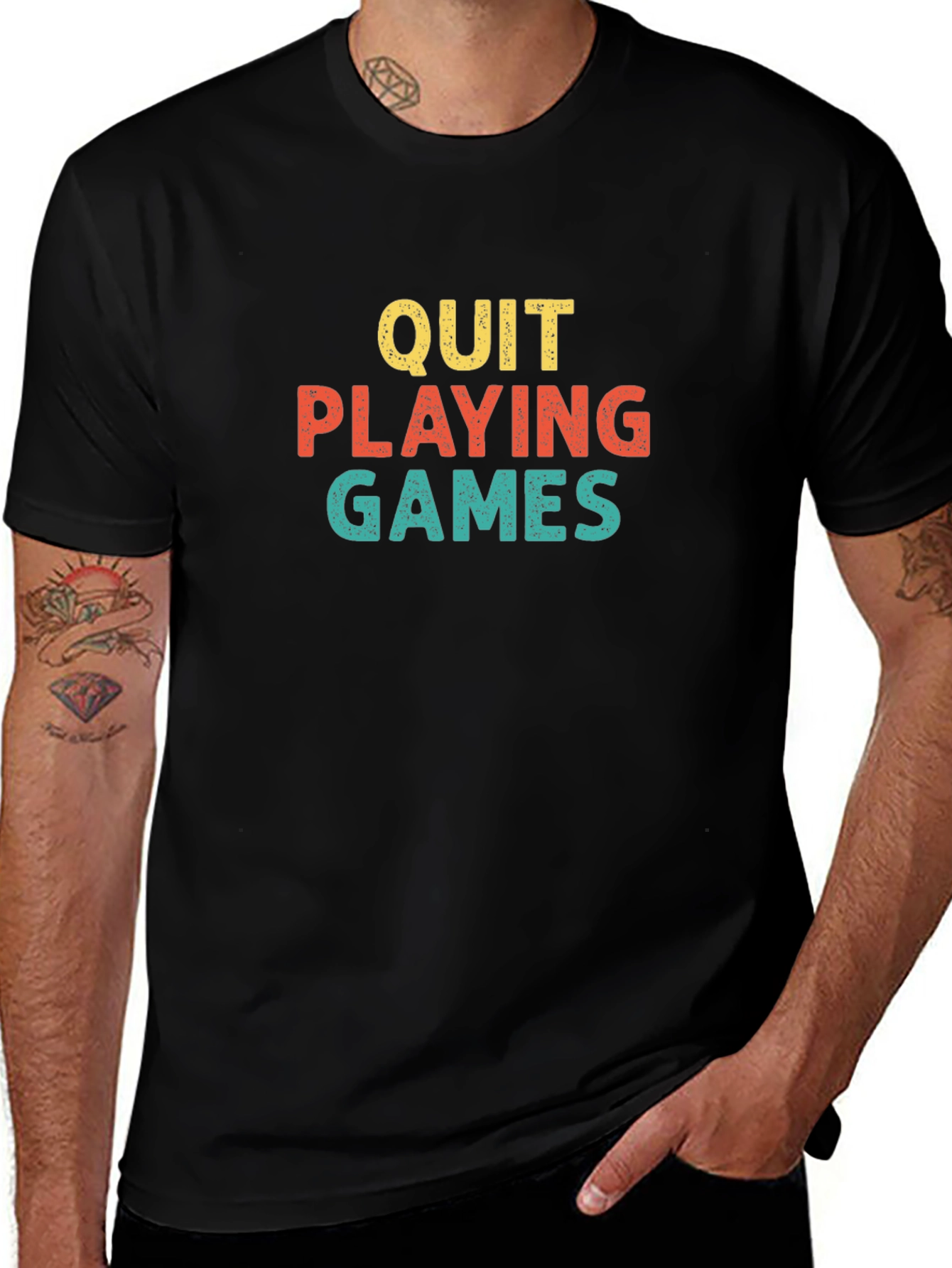 Quit Playing Games Graphic T-Shirt