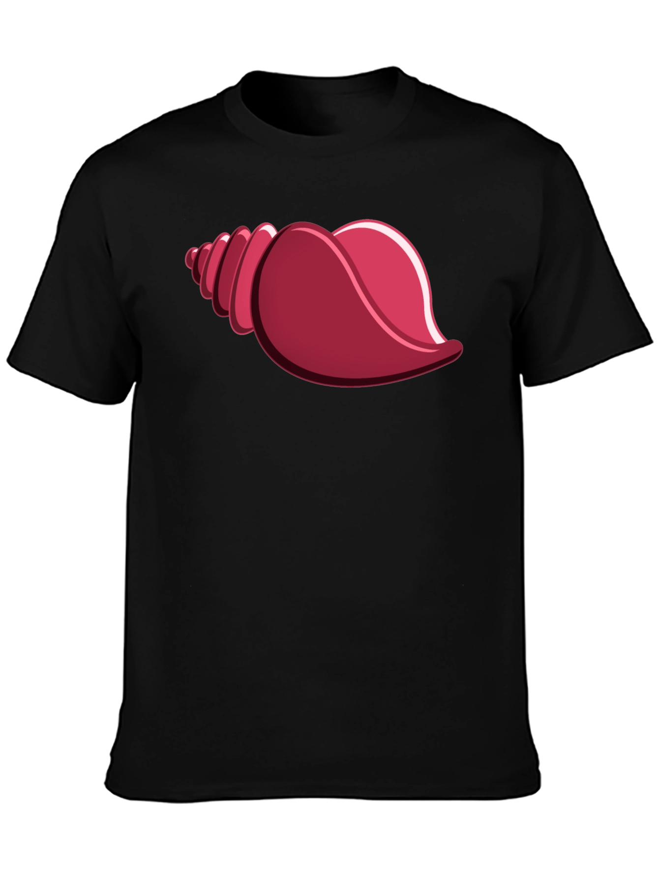 Seashell Graphic Tee - Casual Black T-Shirt