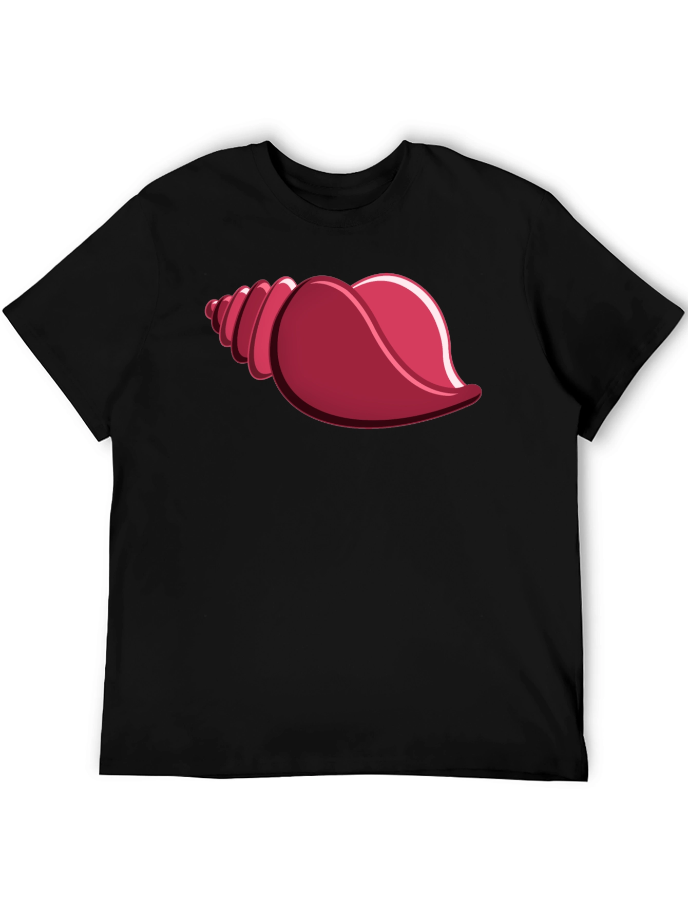 Seashell Graphic Tee - Casual Black T-Shirt