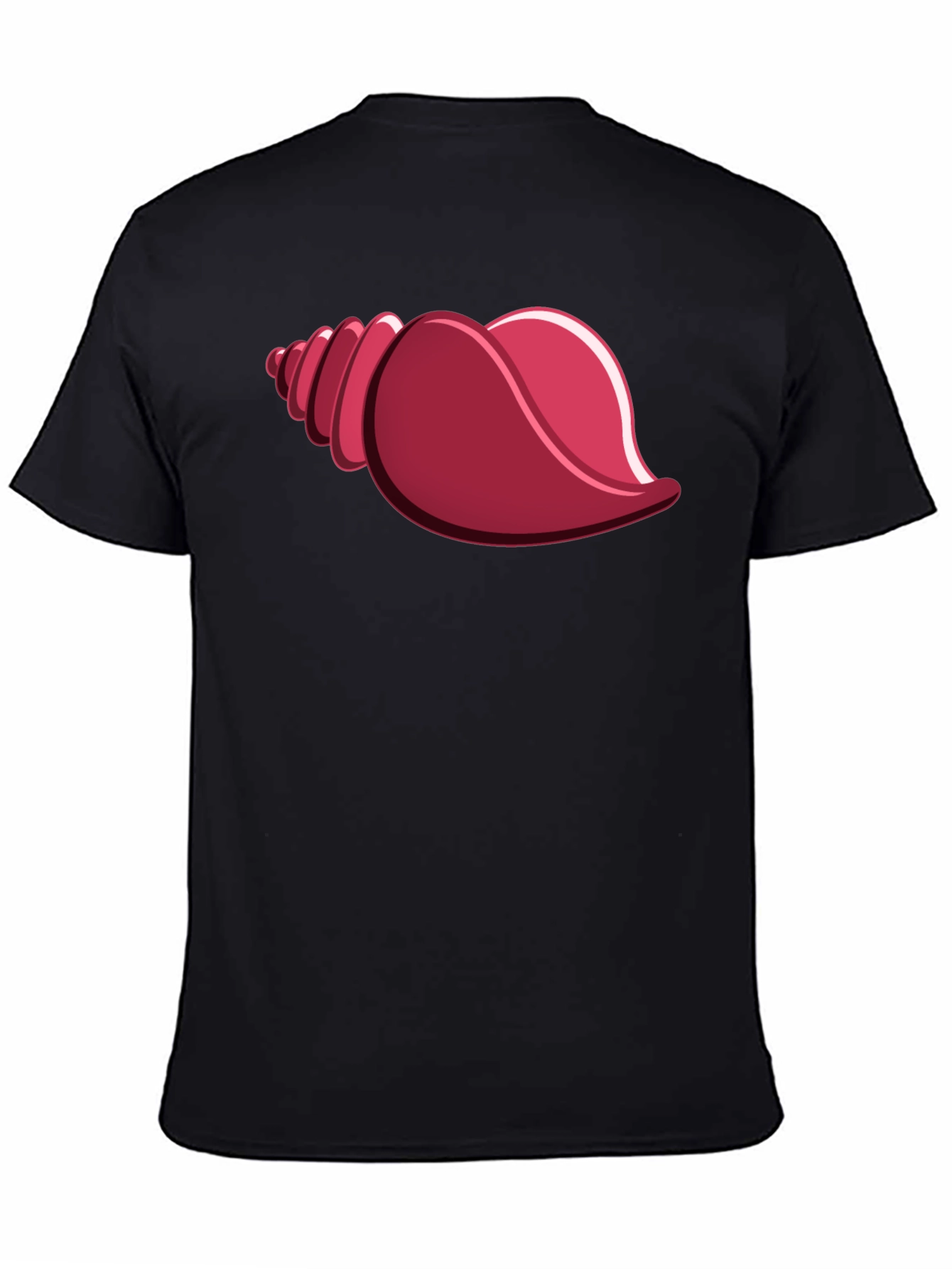 Seashell Graphic Tee - Casual Black T-Shirt