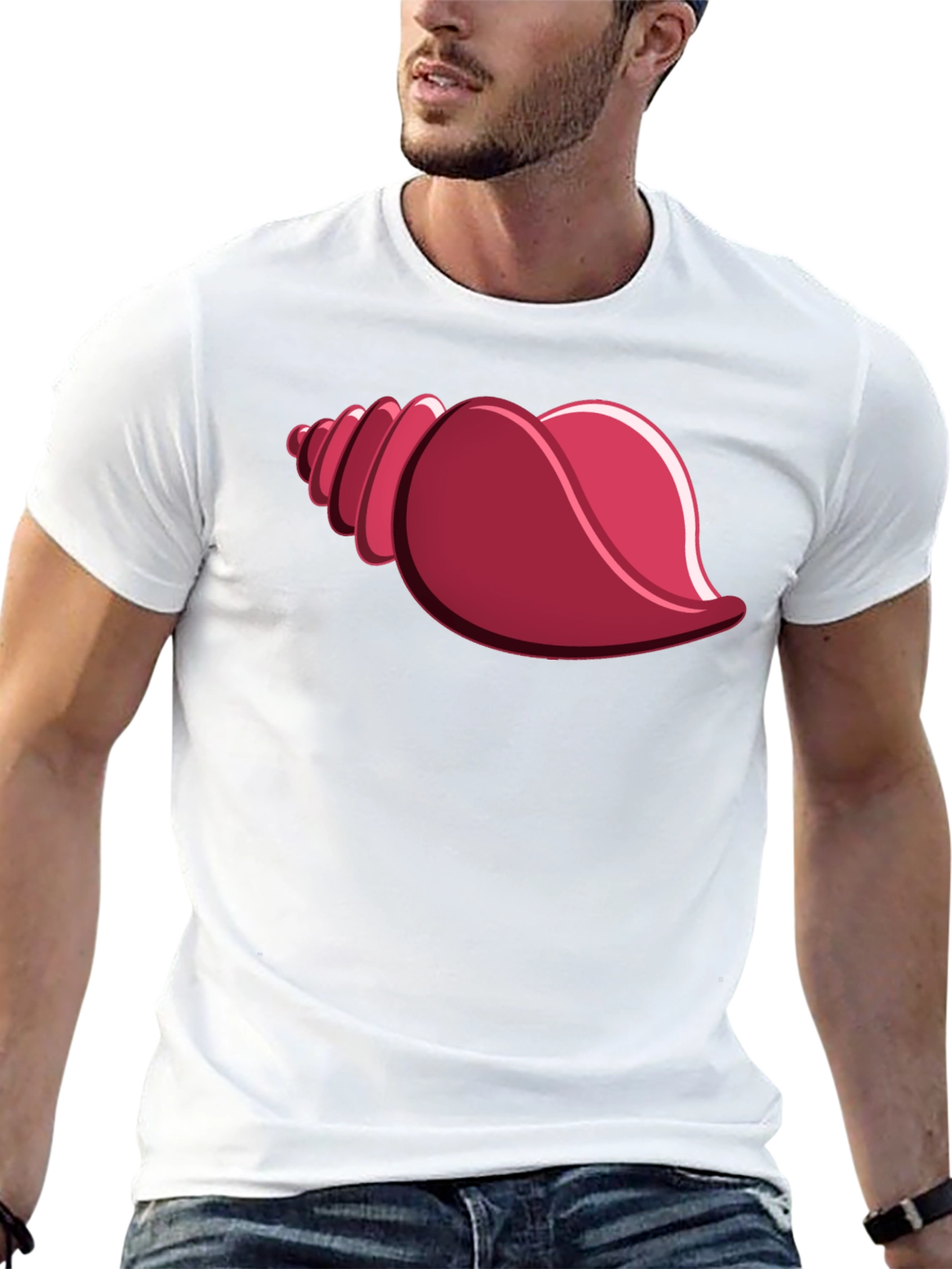 Seashell Graphic Tee - Casual Black T-Shirt