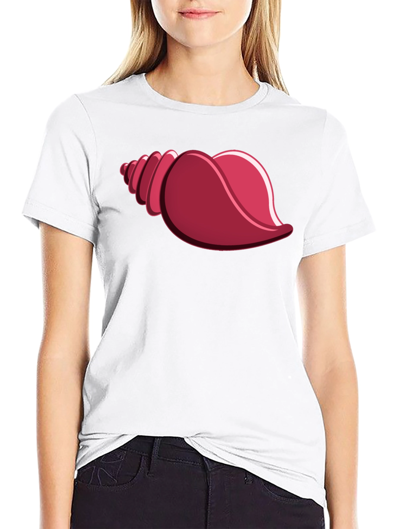 Seashell Graphic Tee - Casual Black T-Shirt