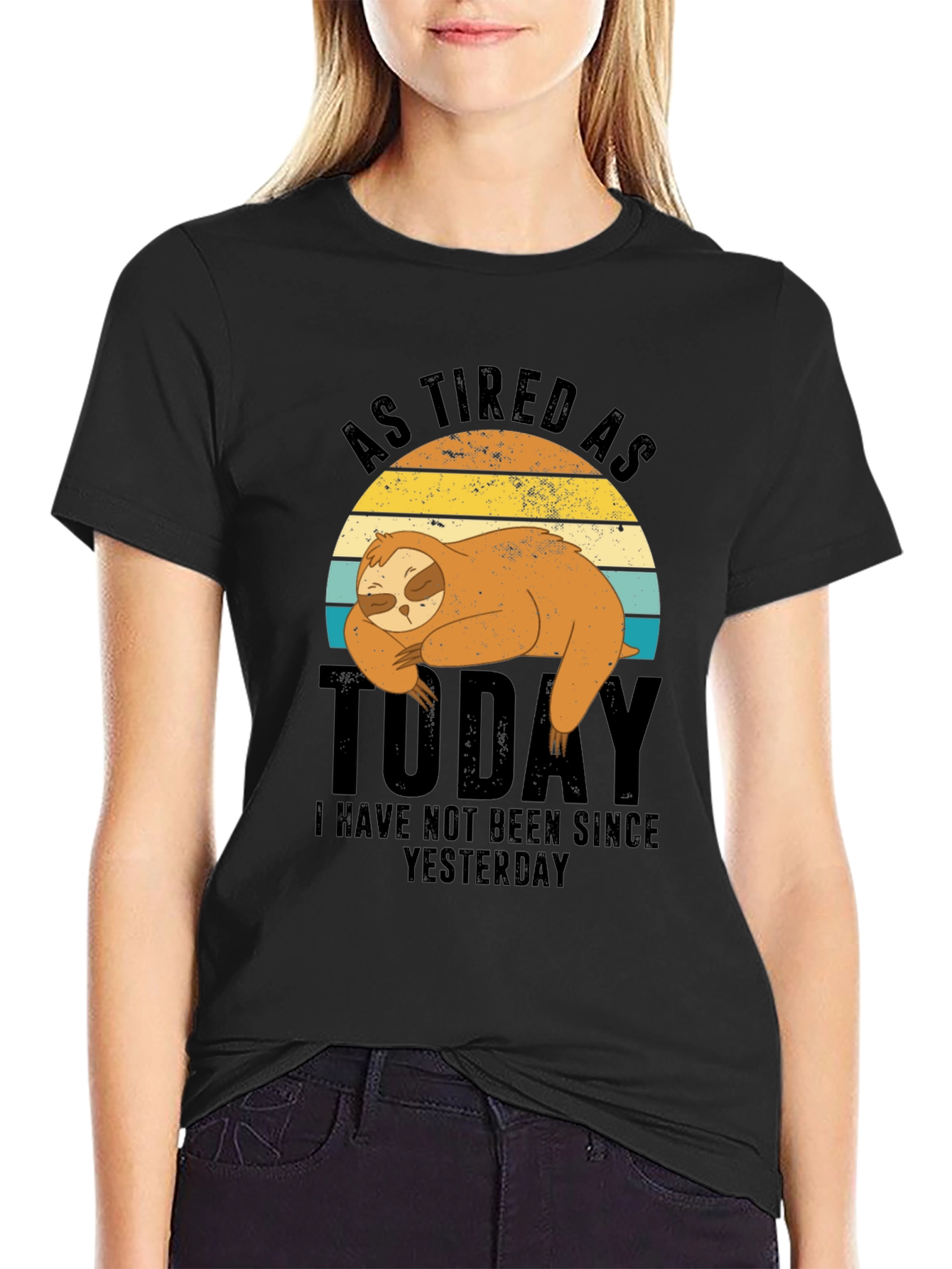 As Tired As Today Sloth Graphic T-Shirt