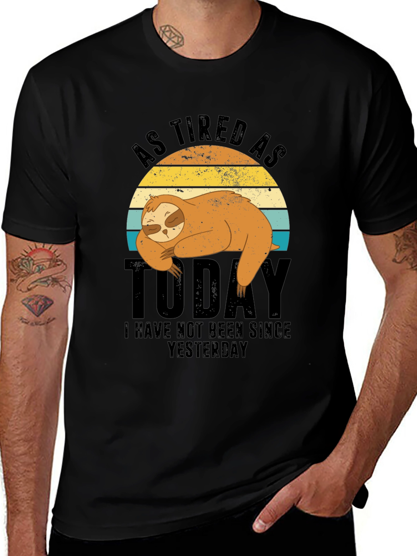 As Tired As Today Sloth Graphic T-Shirt