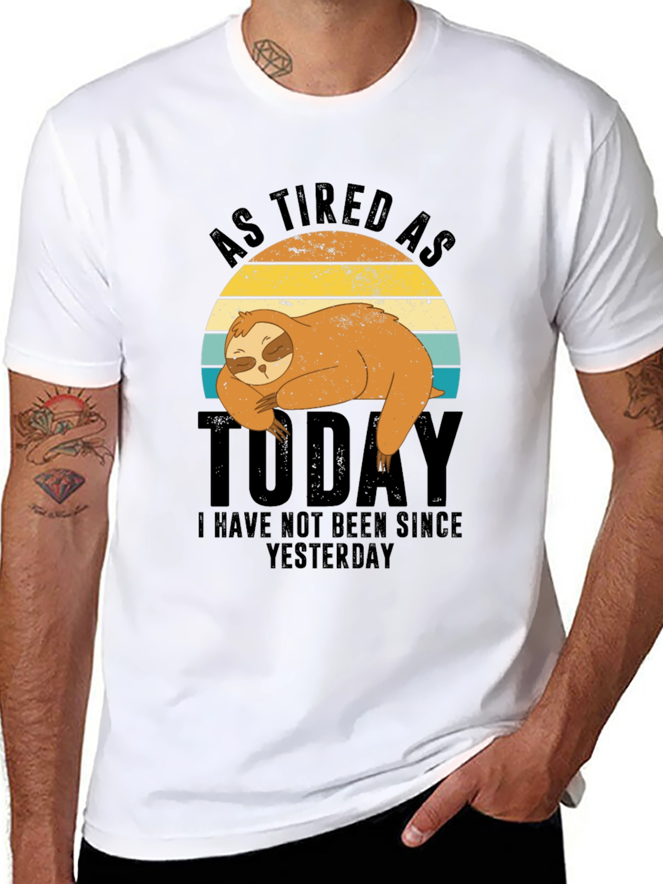 As Tired As Today Sloth Graphic T-Shirt