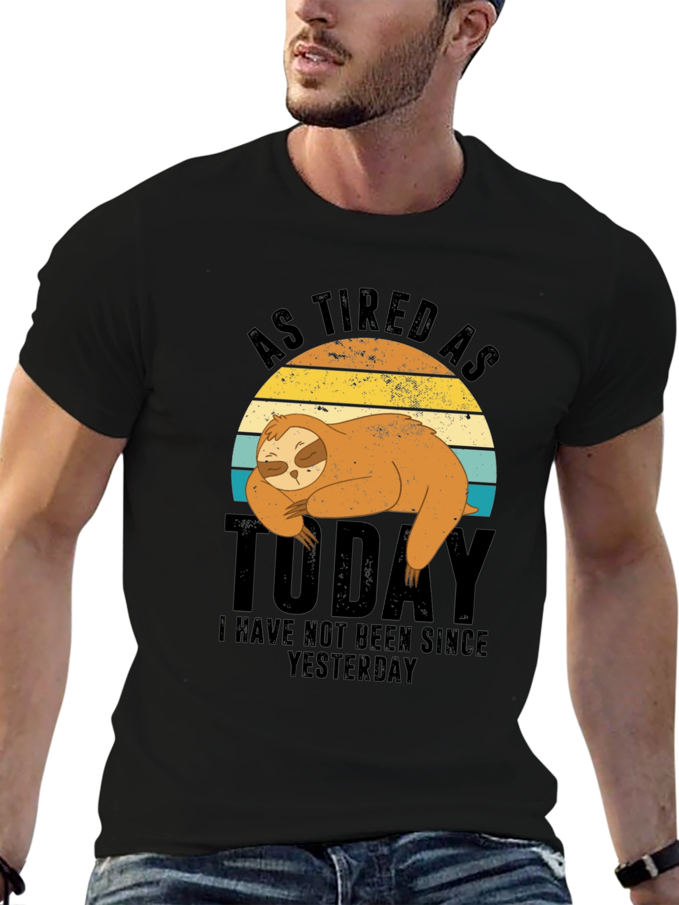 As Tired As Today Sloth Graphic T-Shirt