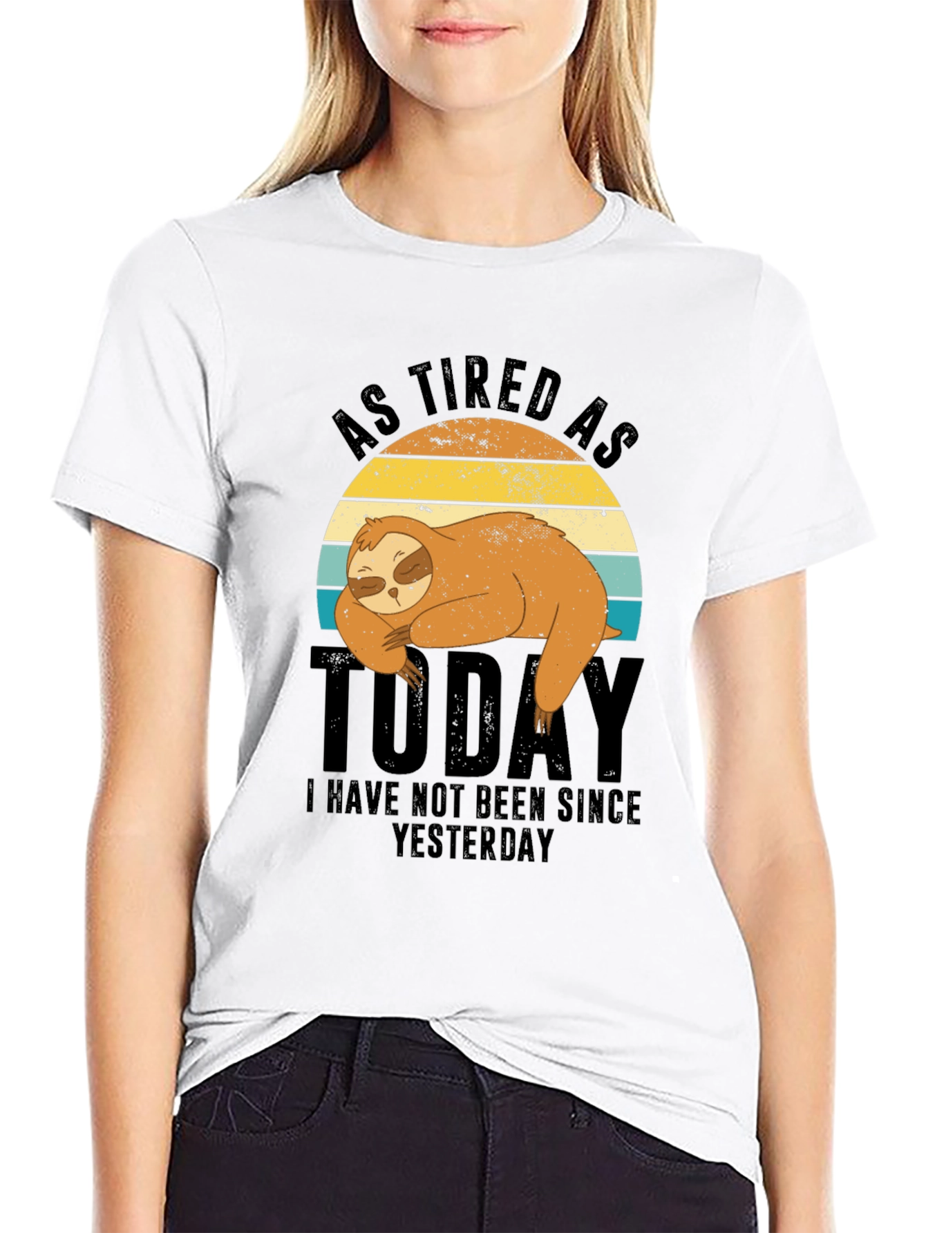 As Tired As Today Sloth Graphic T-Shirt