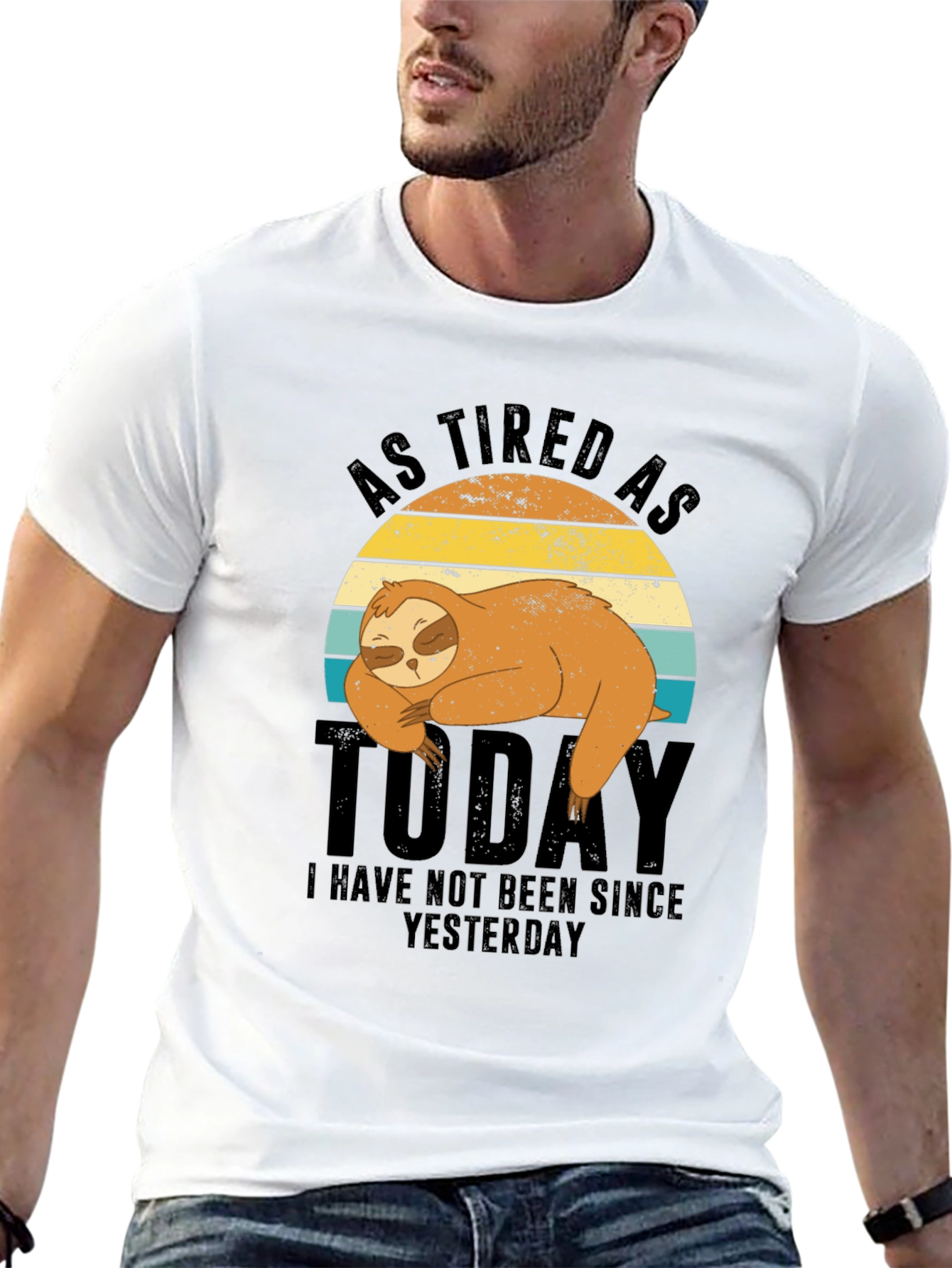 As Tired As Today Sloth Graphic T-Shirt