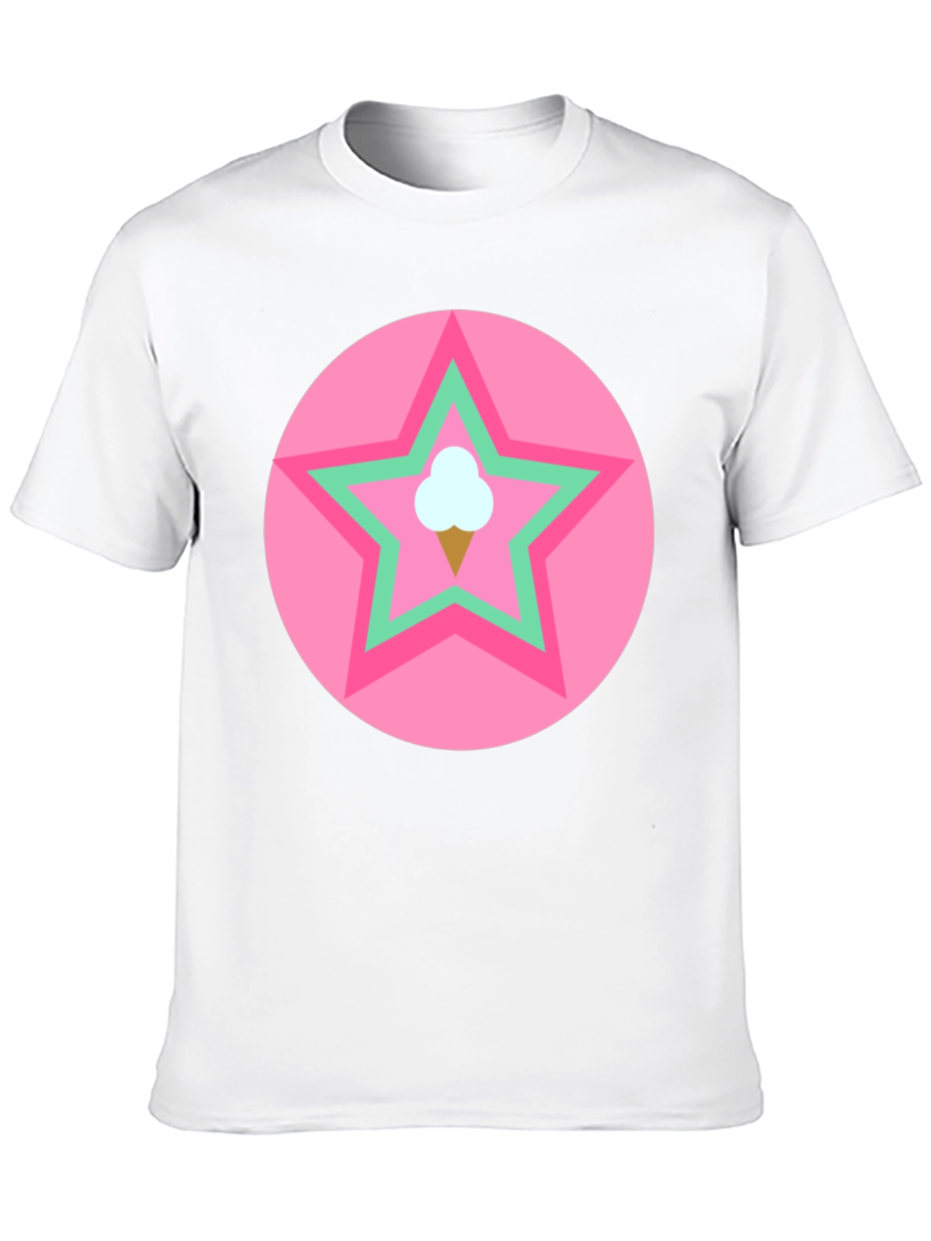Ice Cream Star Graphic Tee - Black