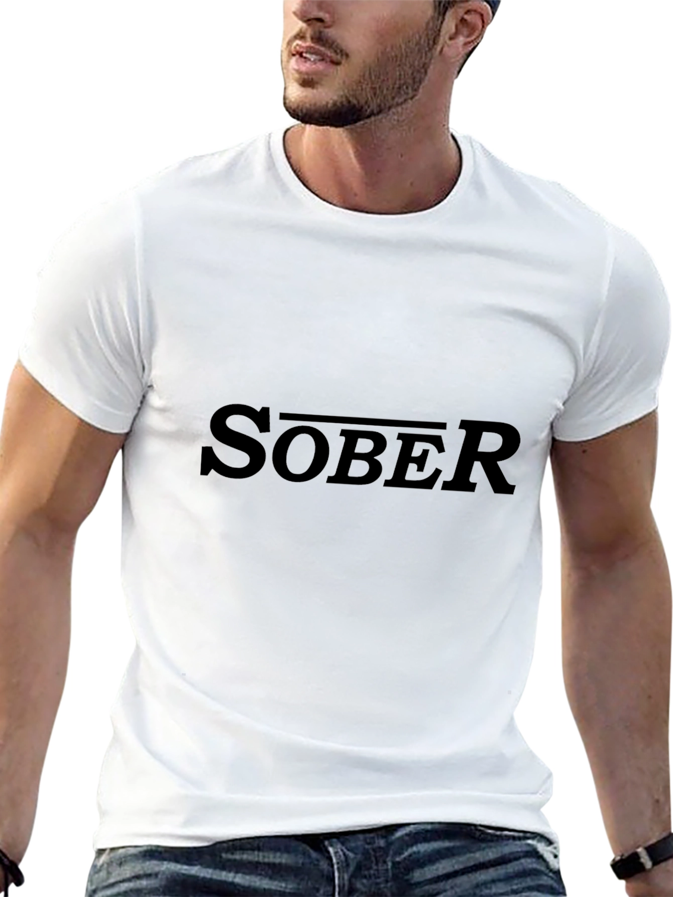 Sober Statement Tee - Classic Black