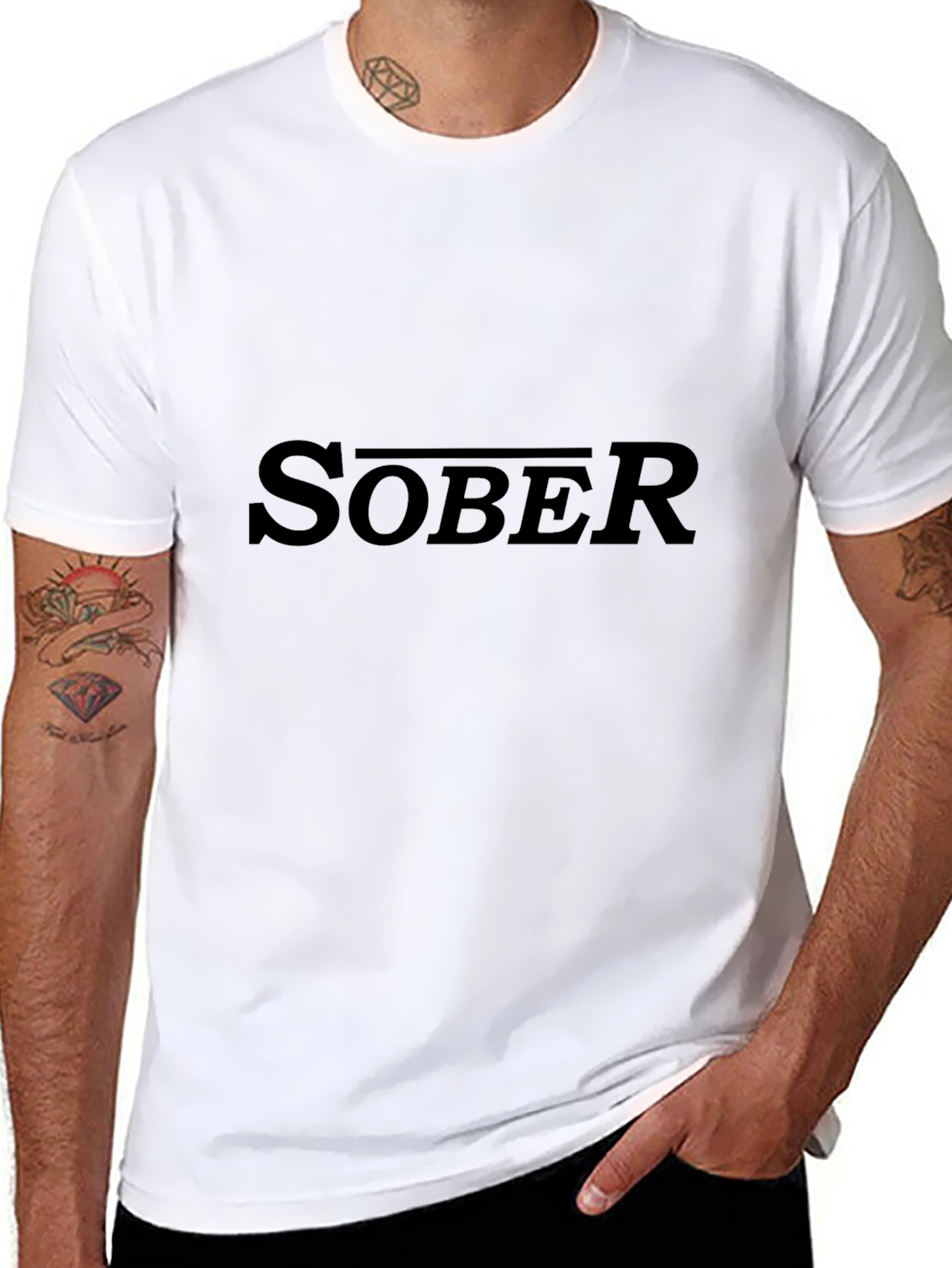 Sober Statement Tee - Classic Black