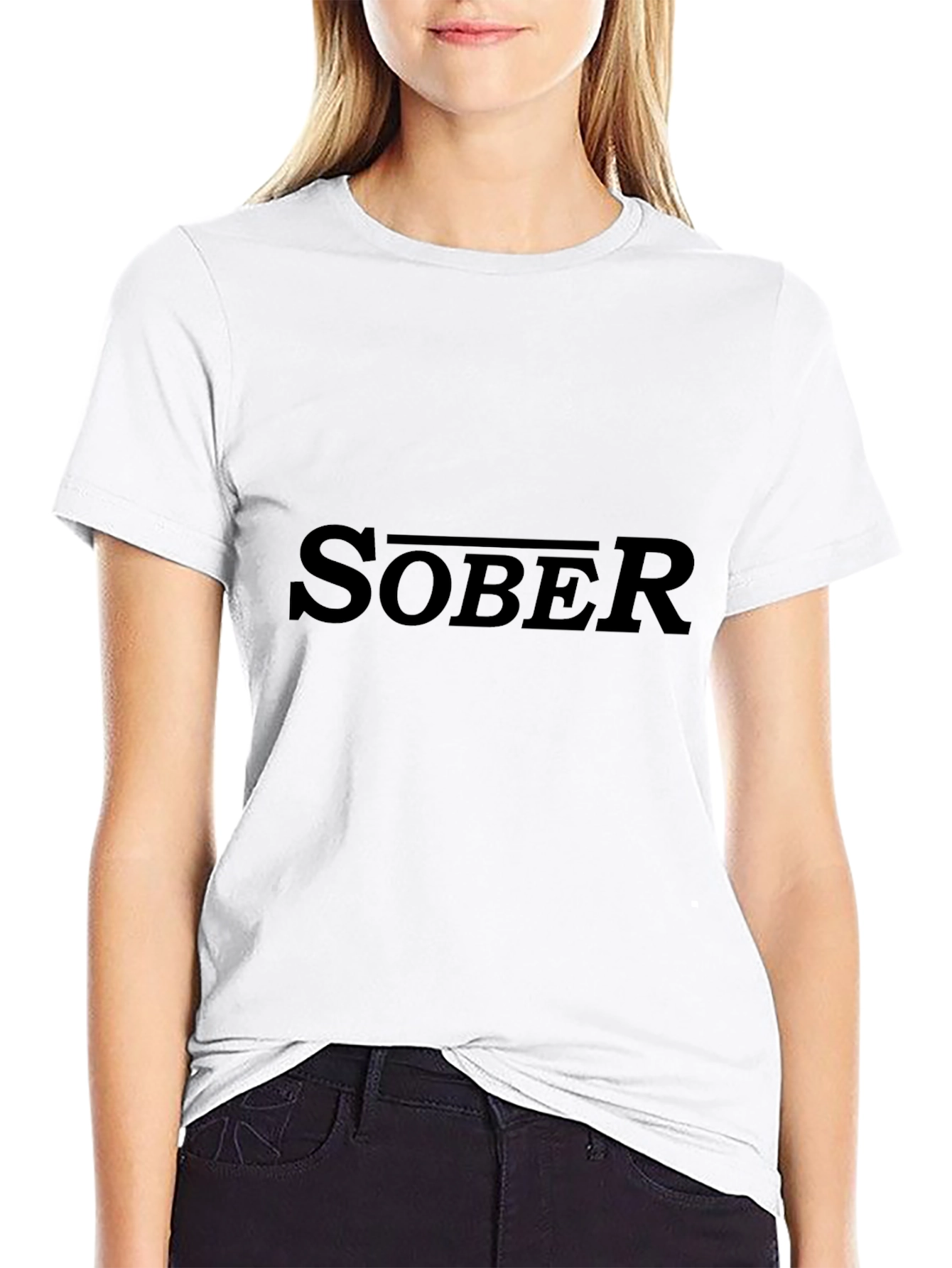 Sober Statement Tee - Classic Black