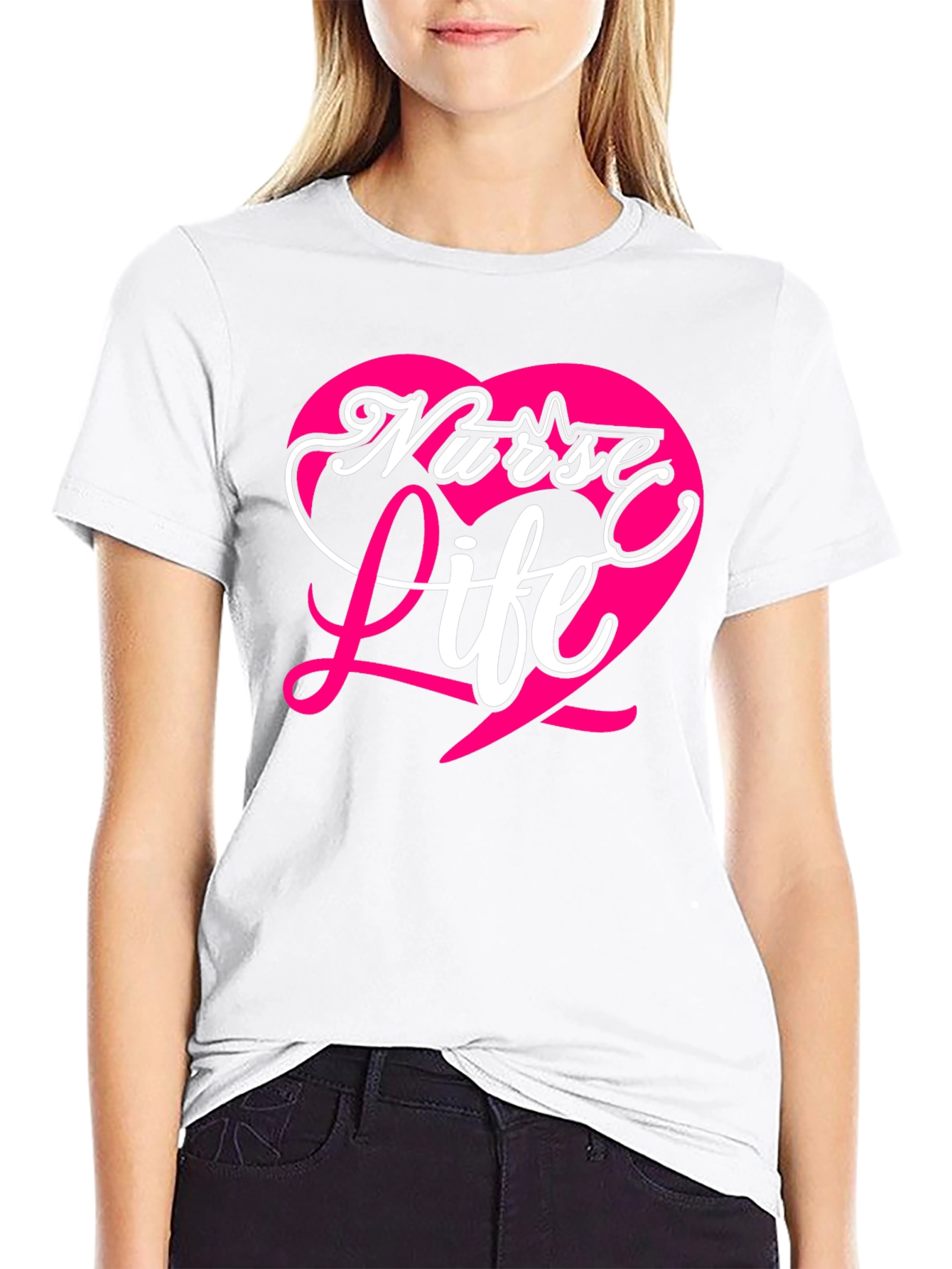 Nurse Life Heart Graphic T-Shirt