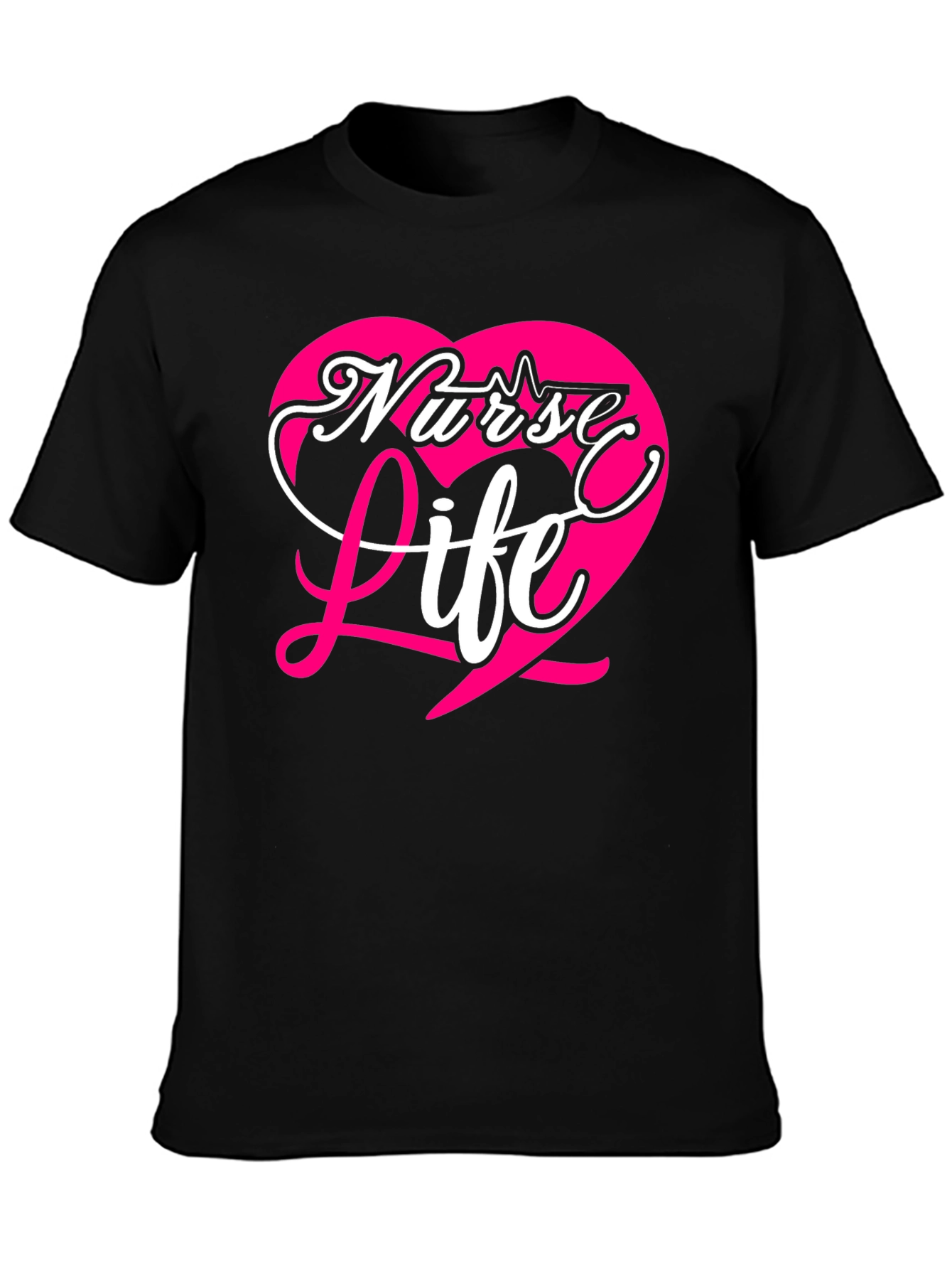 Nurse Life Heart Graphic T-Shirt