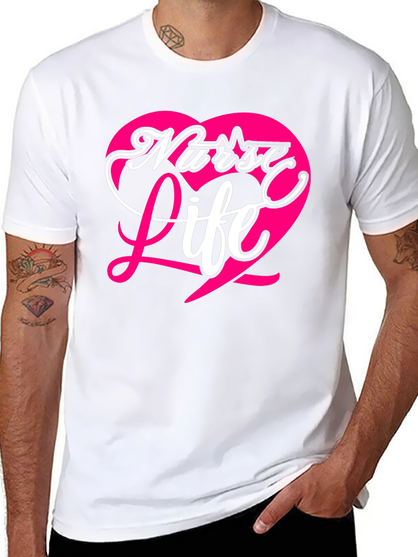 Nurse Life Heart Graphic T-Shirt