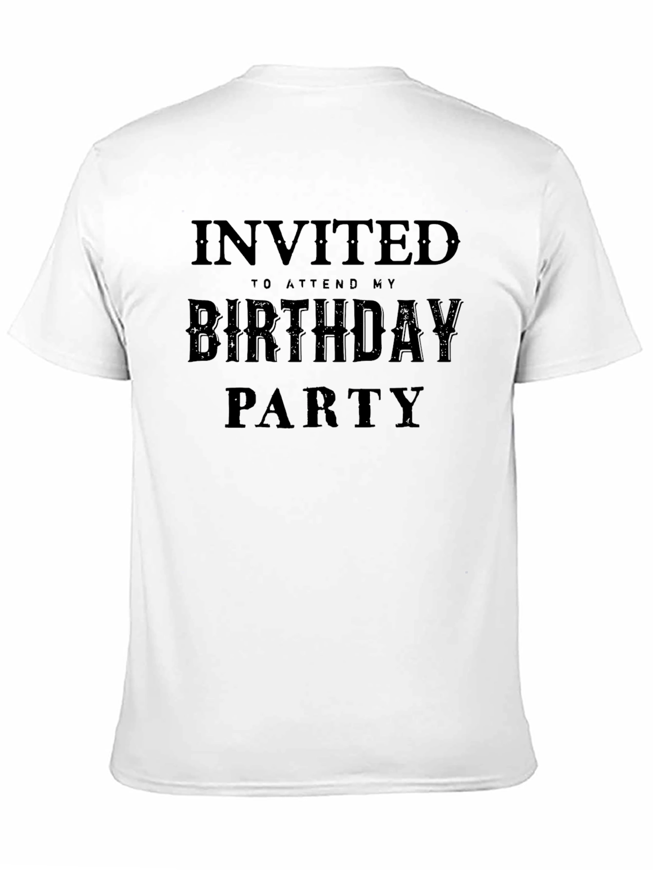 Invited to My Birthday Party Black T-Shirt
