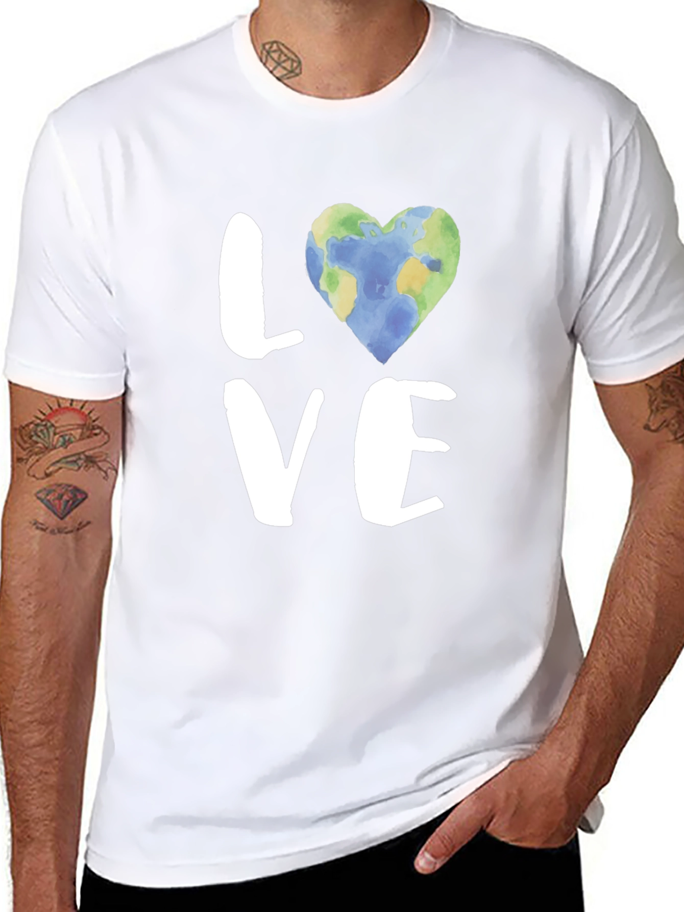 Earth Love T-Shirt - Black Graphic Tee