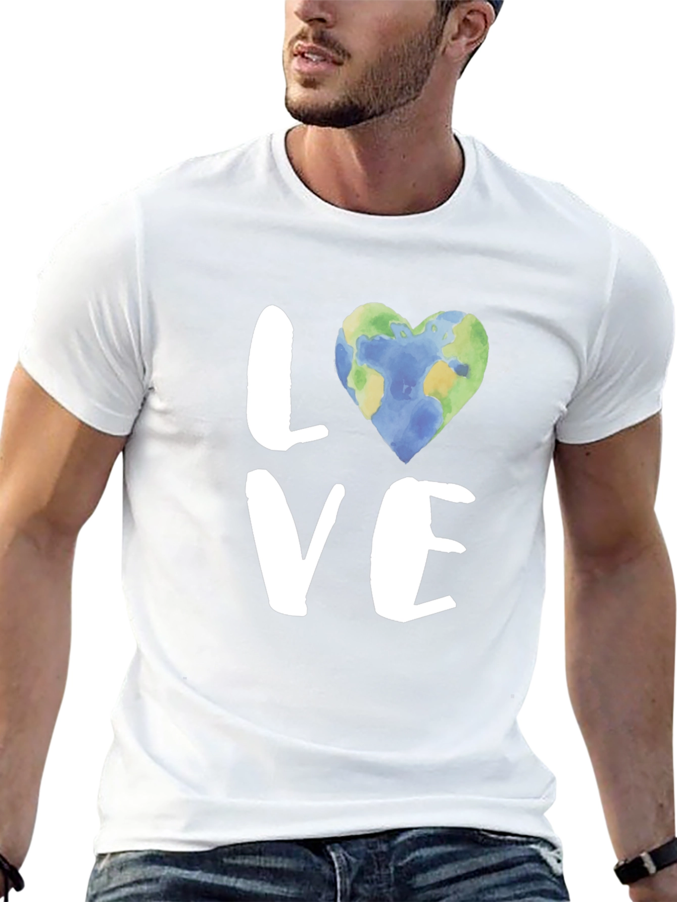 Earth Love T-Shirt - Black Graphic Tee