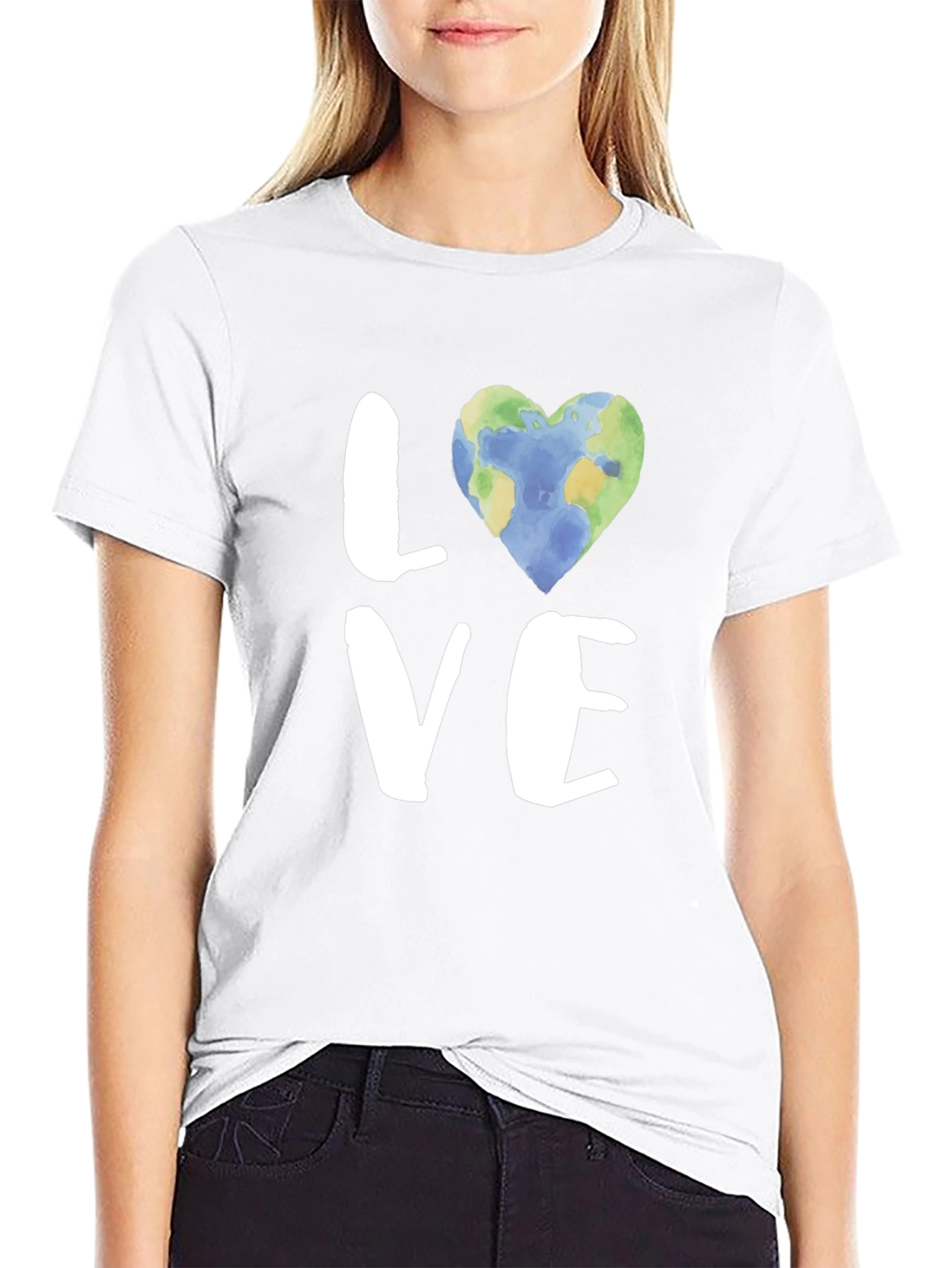 Earth Love T-Shirt - Black Graphic Tee
