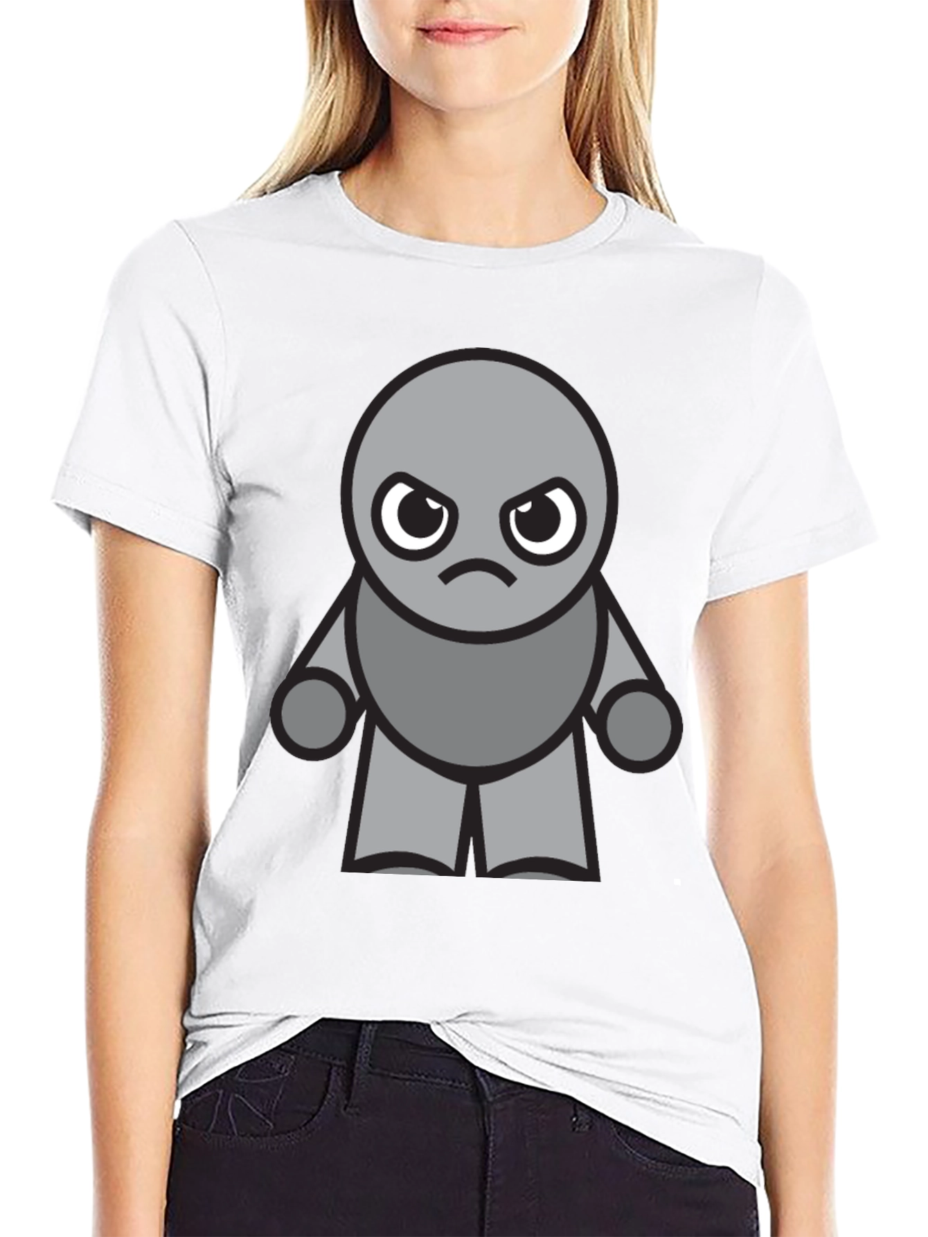 Grumpy Gray Character T-Shirt