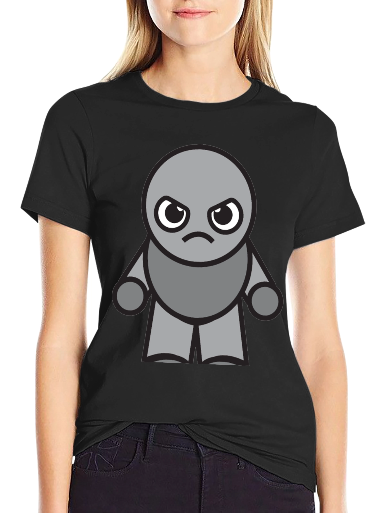 Grumpy Gray Character T-Shirt