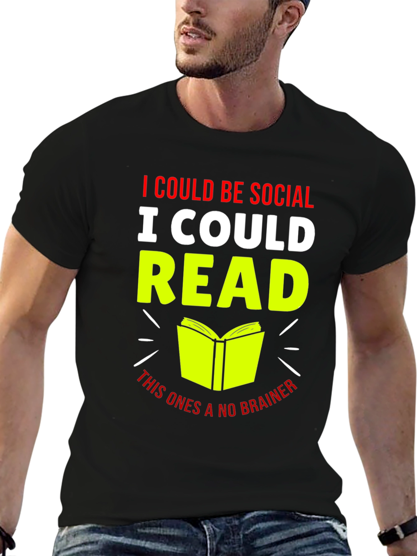 I Could Be Social I Could Read T-Shirt