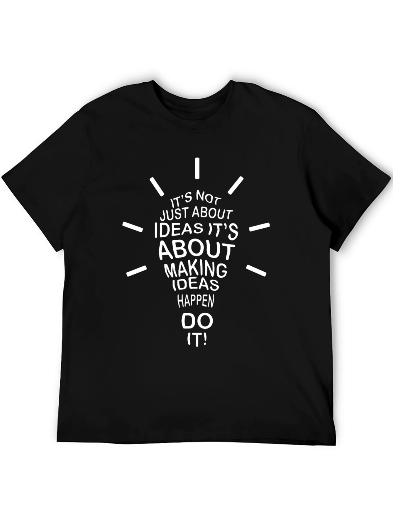 Inspirational Ideas Graphic Tee - Black Cotton Shirt