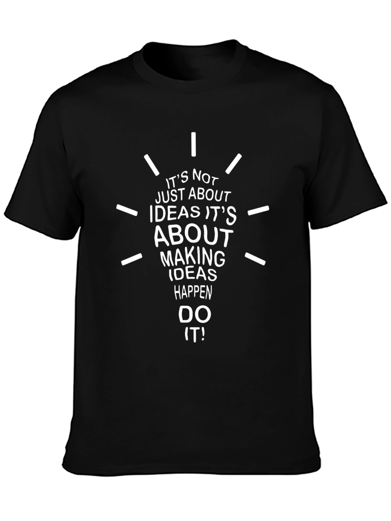 Inspirational Ideas Graphic Tee - Black Cotton Shirt