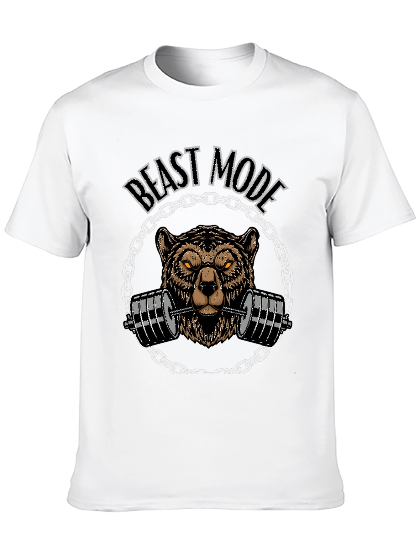 Beast Mode Bear Barbell Black T-Shirt