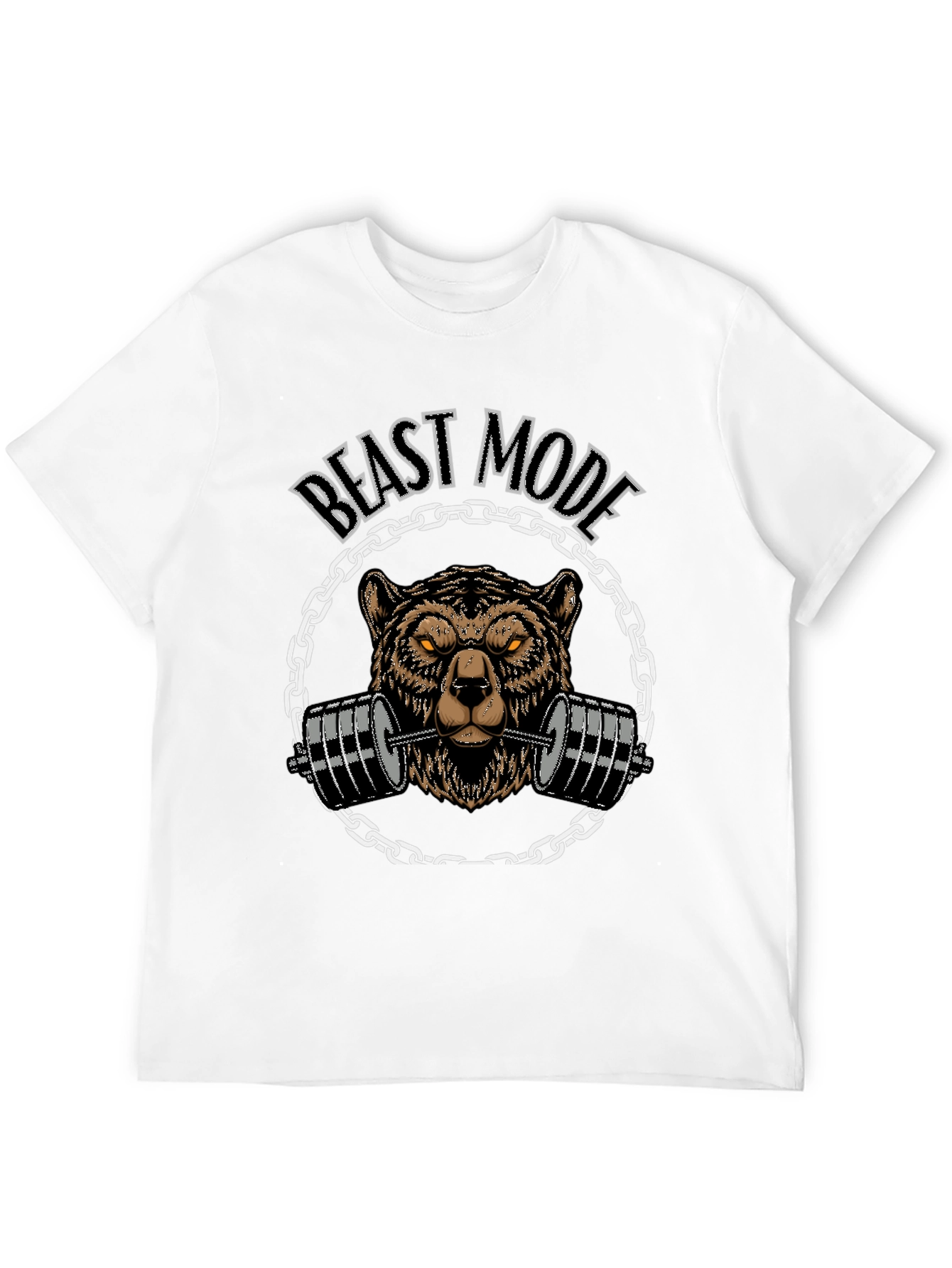 Beast Mode Bear Barbell Black T-Shirt