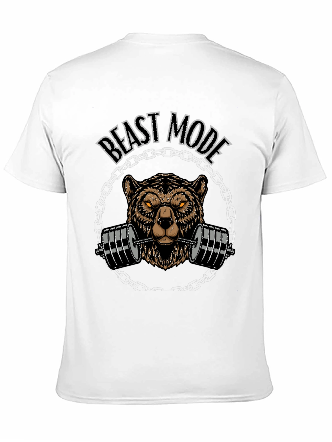 Beast Mode Bear Barbell Black T-Shirt