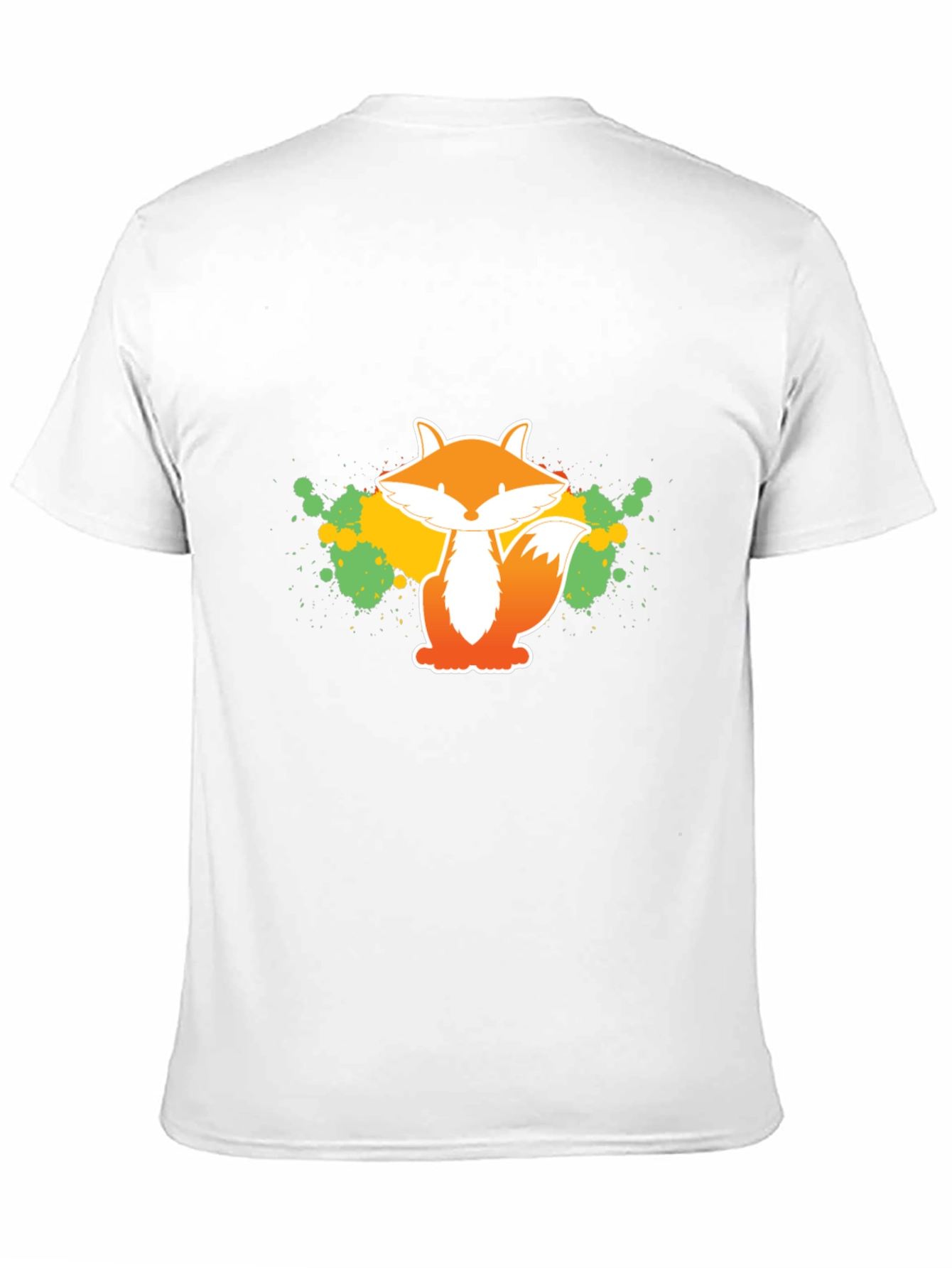 Fox Graphic Tee - Artistic Splatter Design