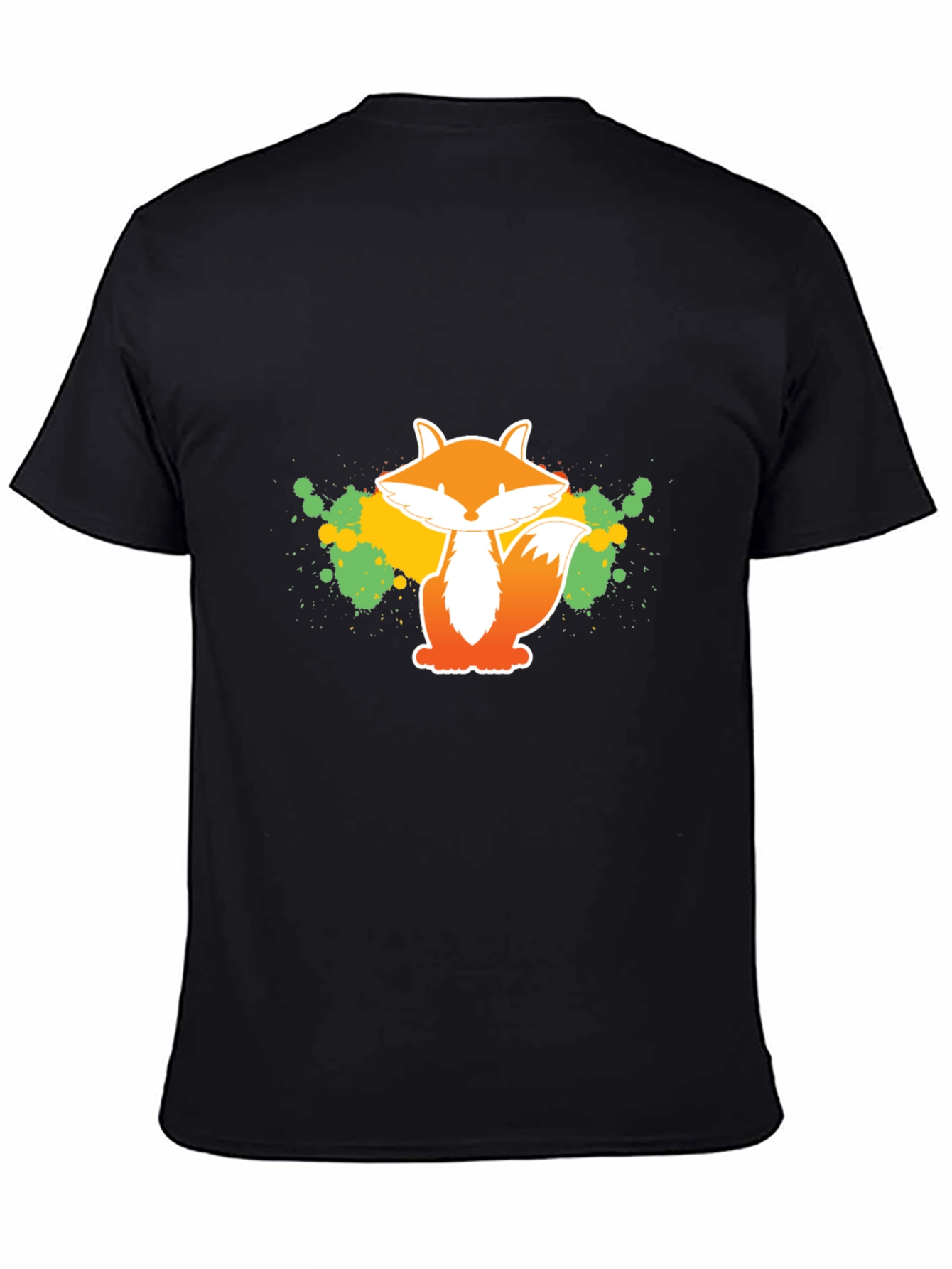 Fox Graphic Tee - Artistic Splatter Design