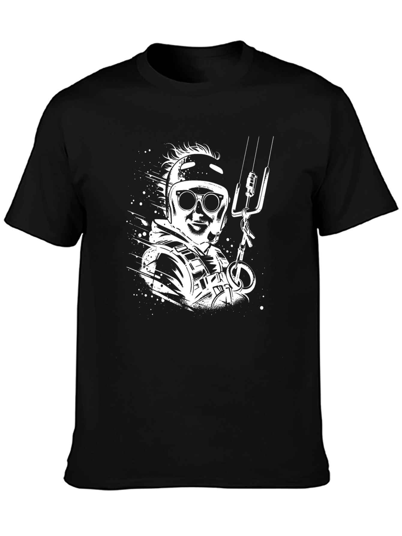 Cool Adventure Seeker Graphic Tee - Black