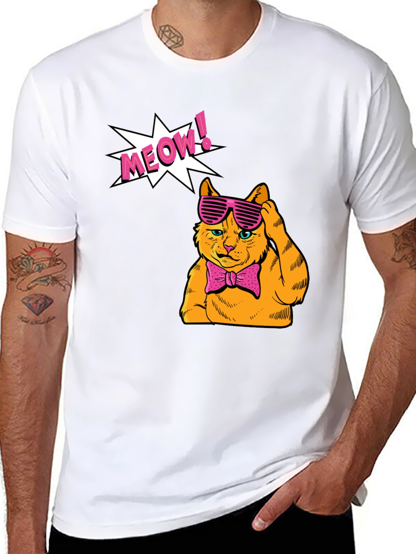 Meow Cat Graphic T-Shirt - Stylish and Fun