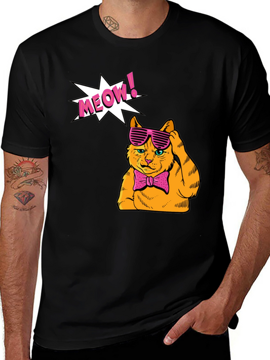 Meow Cat Graphic T-Shirt - Stylish and Fun