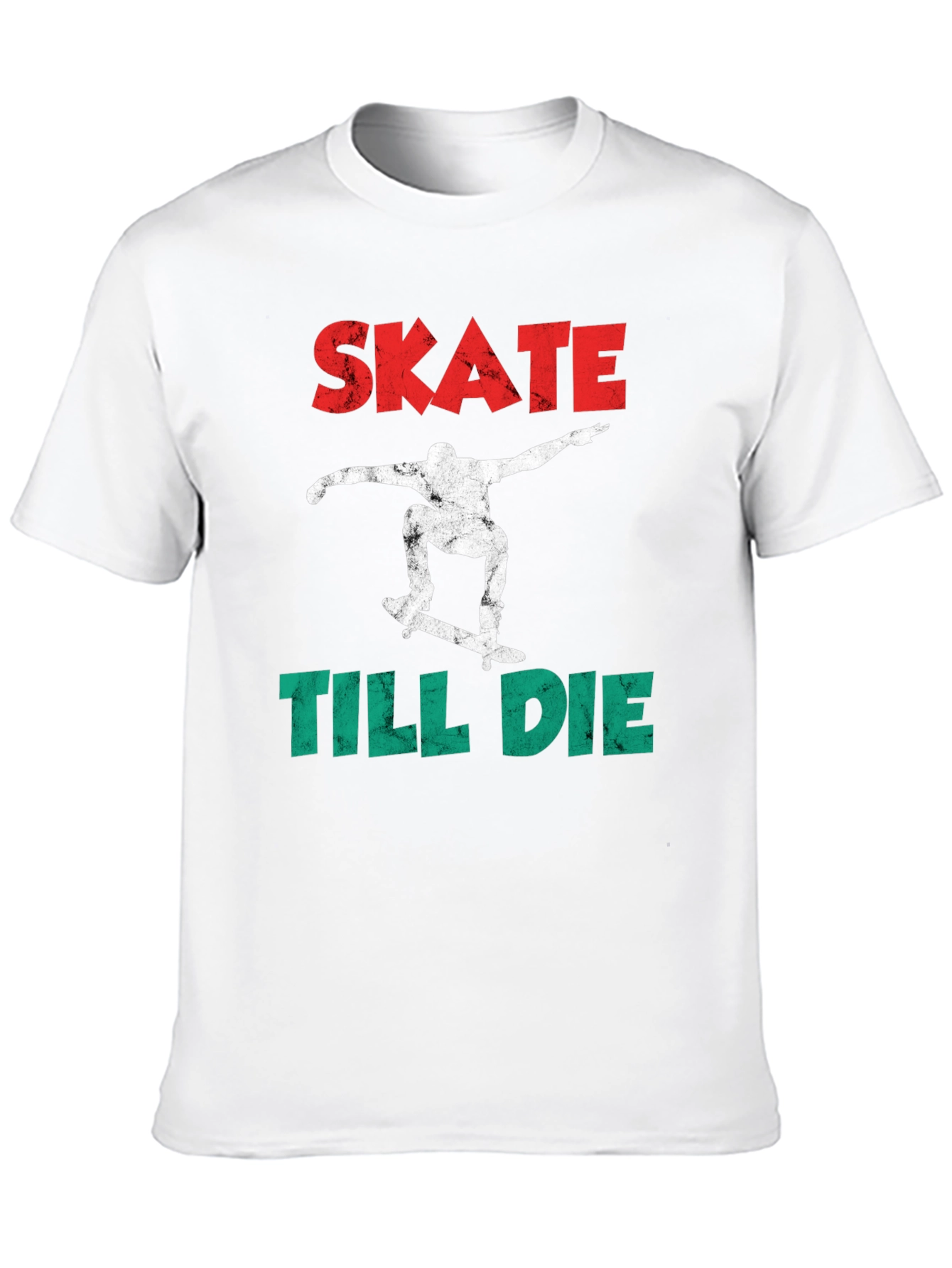 Skate Till Die Graphic Tee - Skateboarder T-Shirt