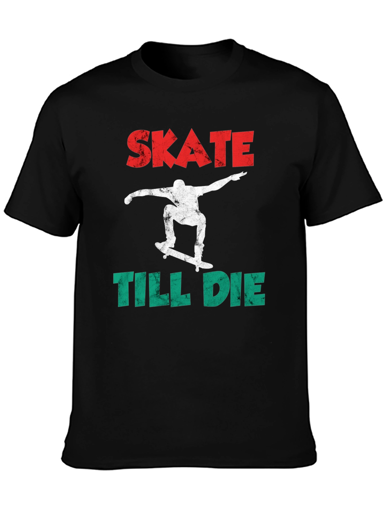 Skate Till Die Graphic Tee - Skateboarder T-Shirt