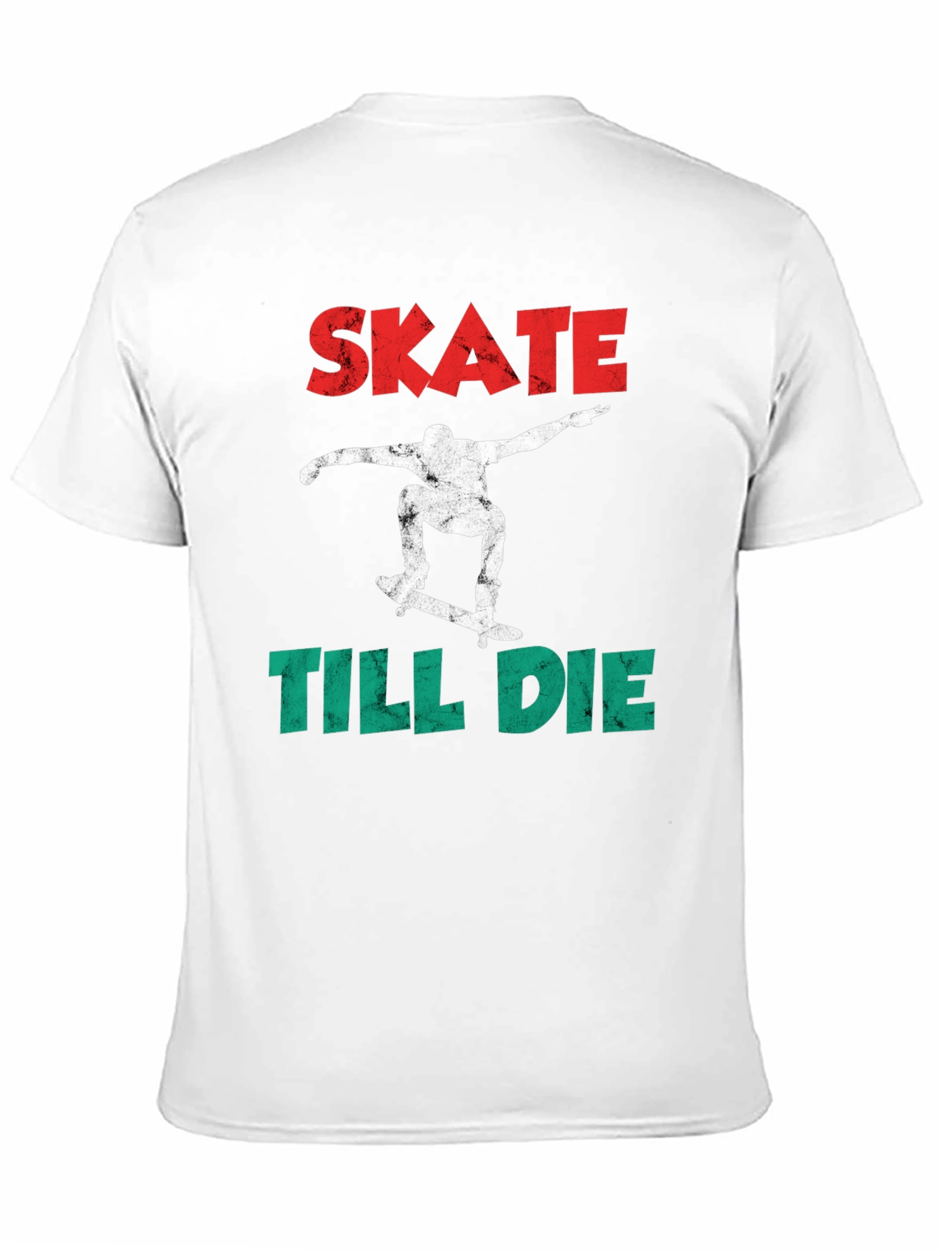 Skate Till Die Graphic Tee - Skateboarder T-Shirt