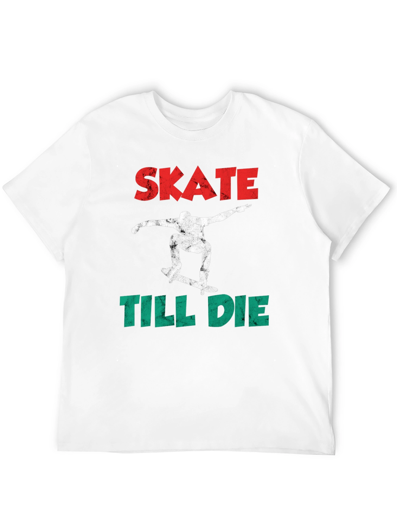 Skate Till Die Graphic Tee - Skateboarder T-Shirt