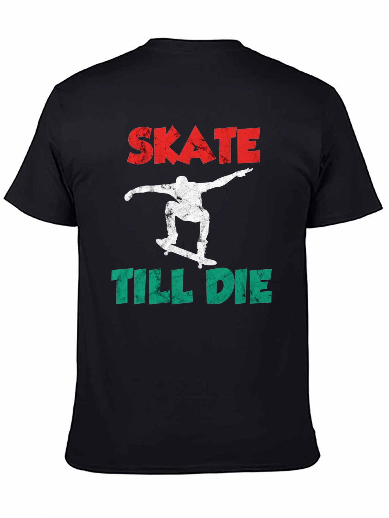 Skate Till Die Graphic Tee - Skateboarder T-Shirt