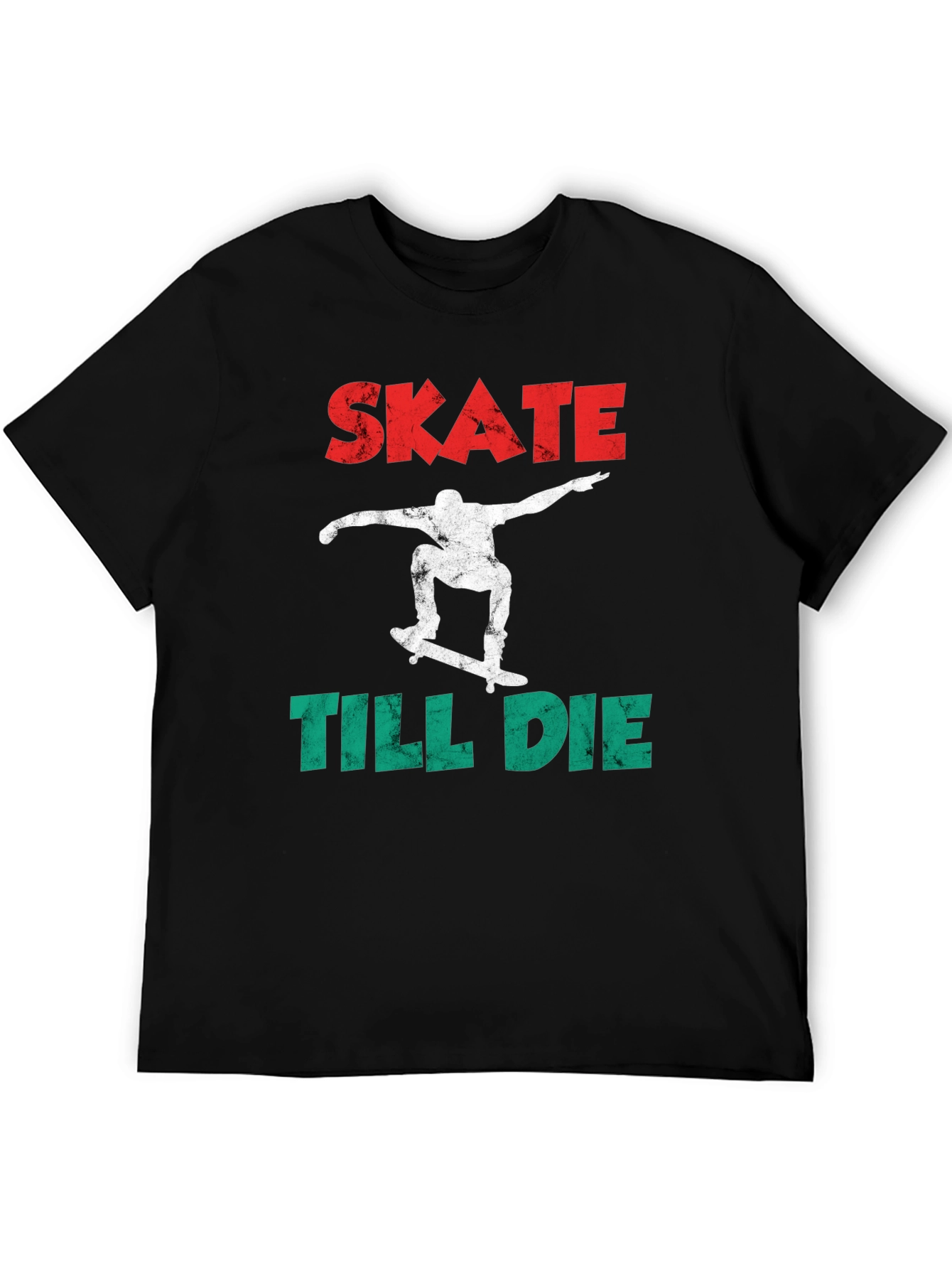 Skate Till Die Graphic Tee - Skateboarder T-Shirt