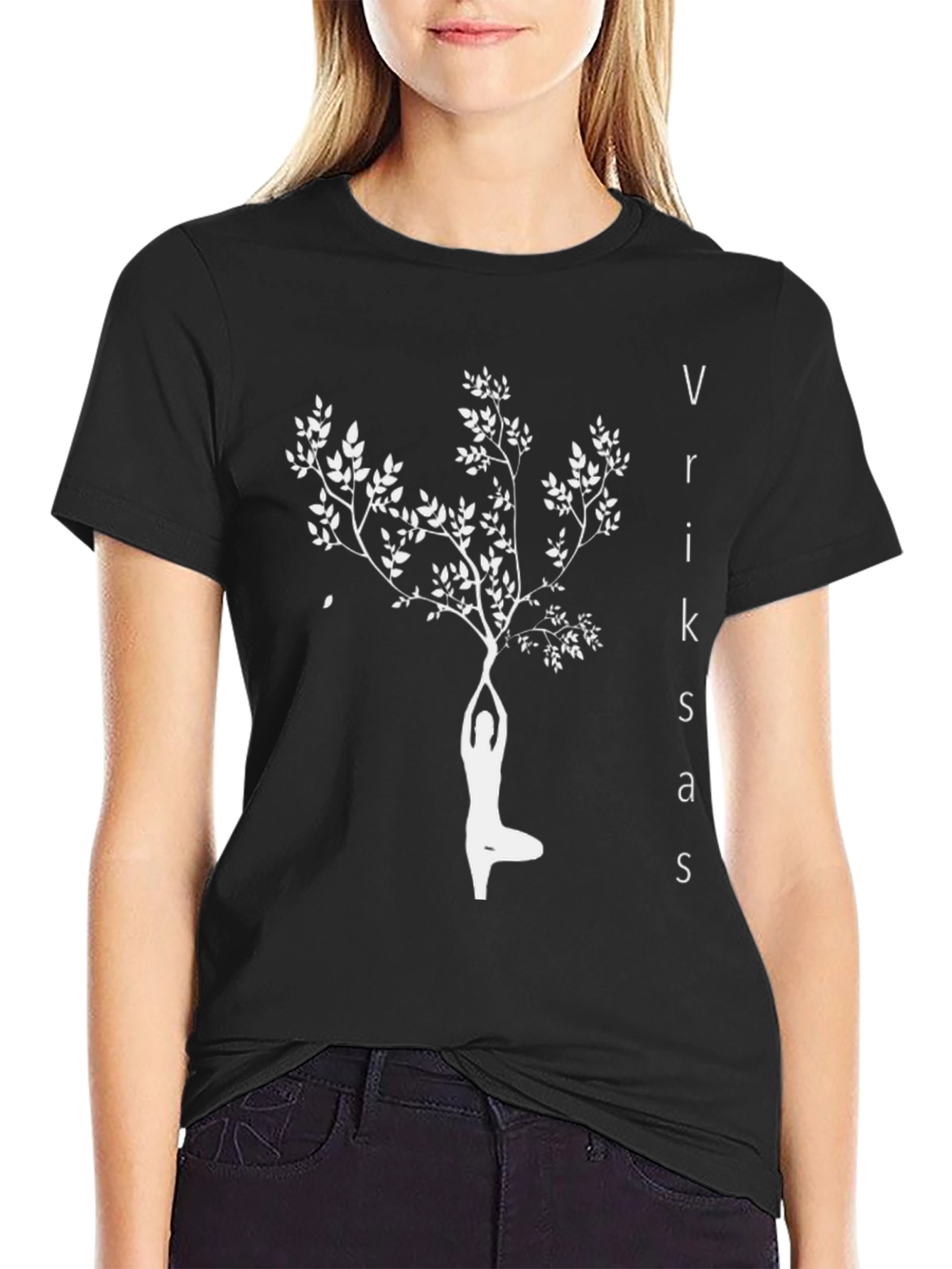 Yoga Tree Pose Graphic Tee - Vriksasana Balance Shirt