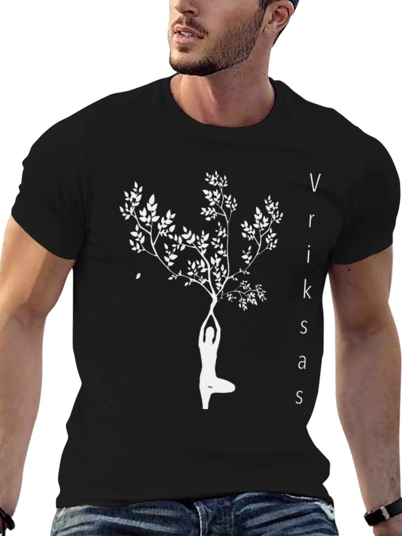 Yoga Tree Pose Graphic Tee - Vriksasana Balance Shirt