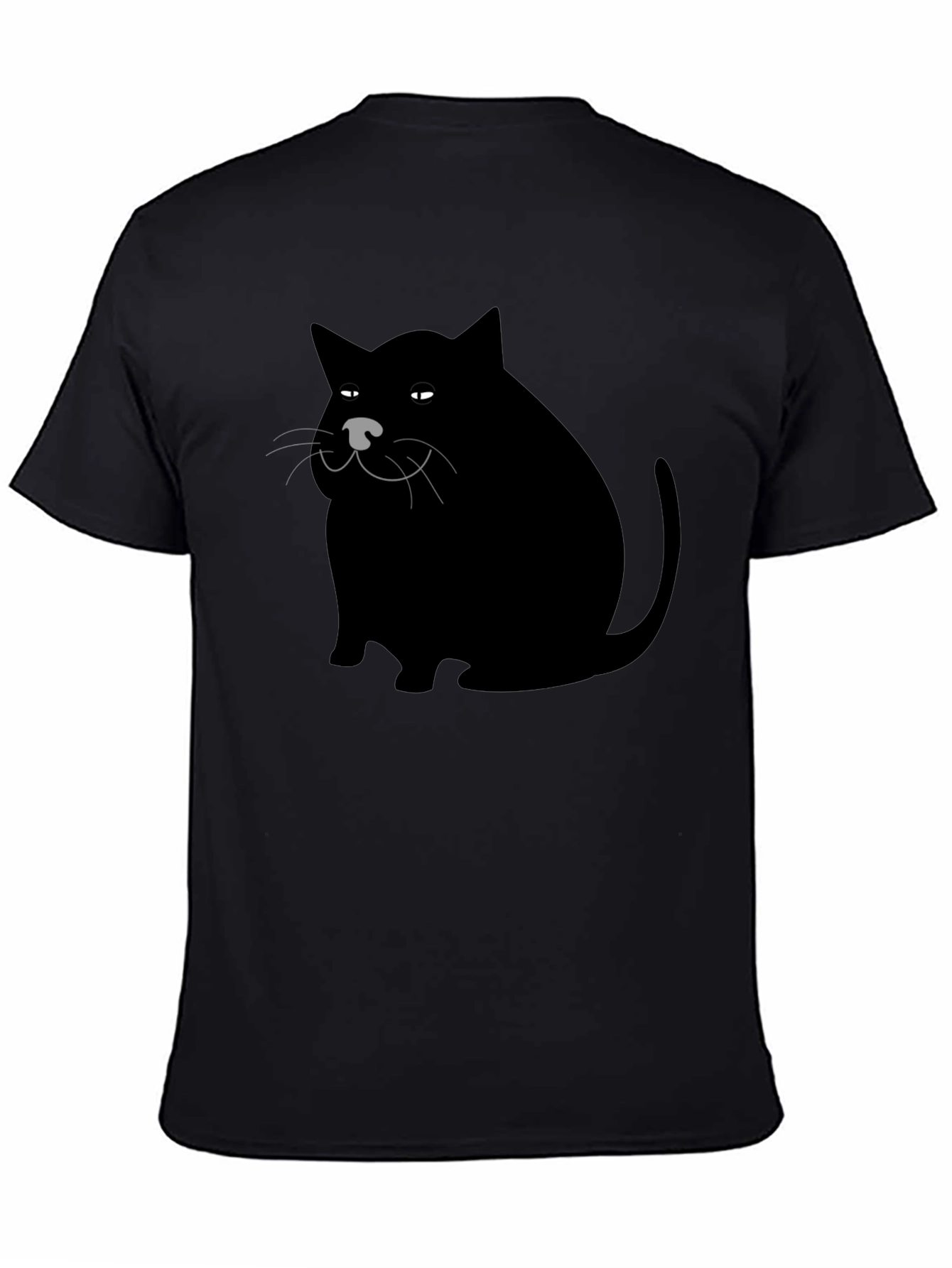 Black Cat Graphic Tee - Mens Black T-Shirt