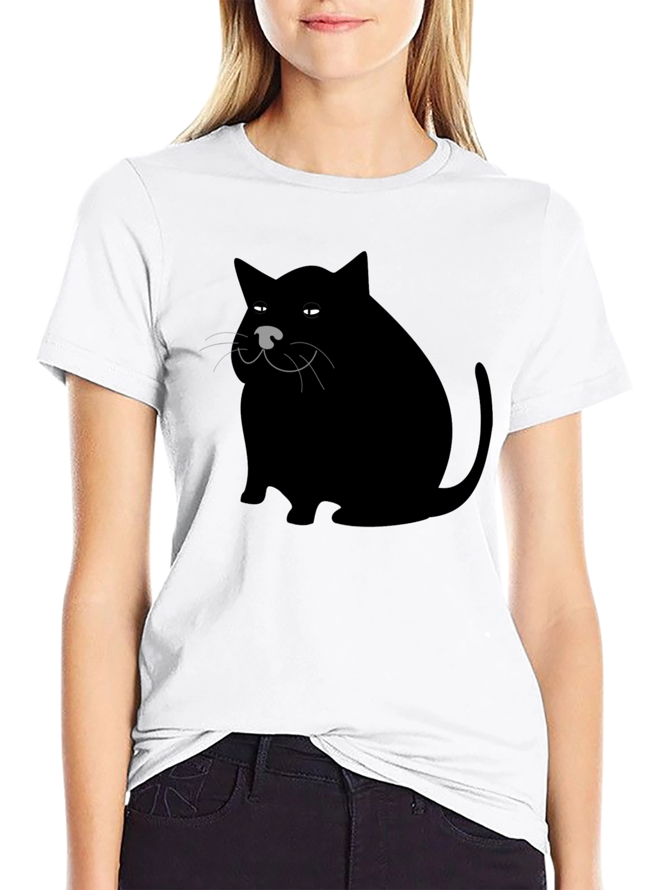 Black Cat Graphic Tee - Mens Black T-Shirt